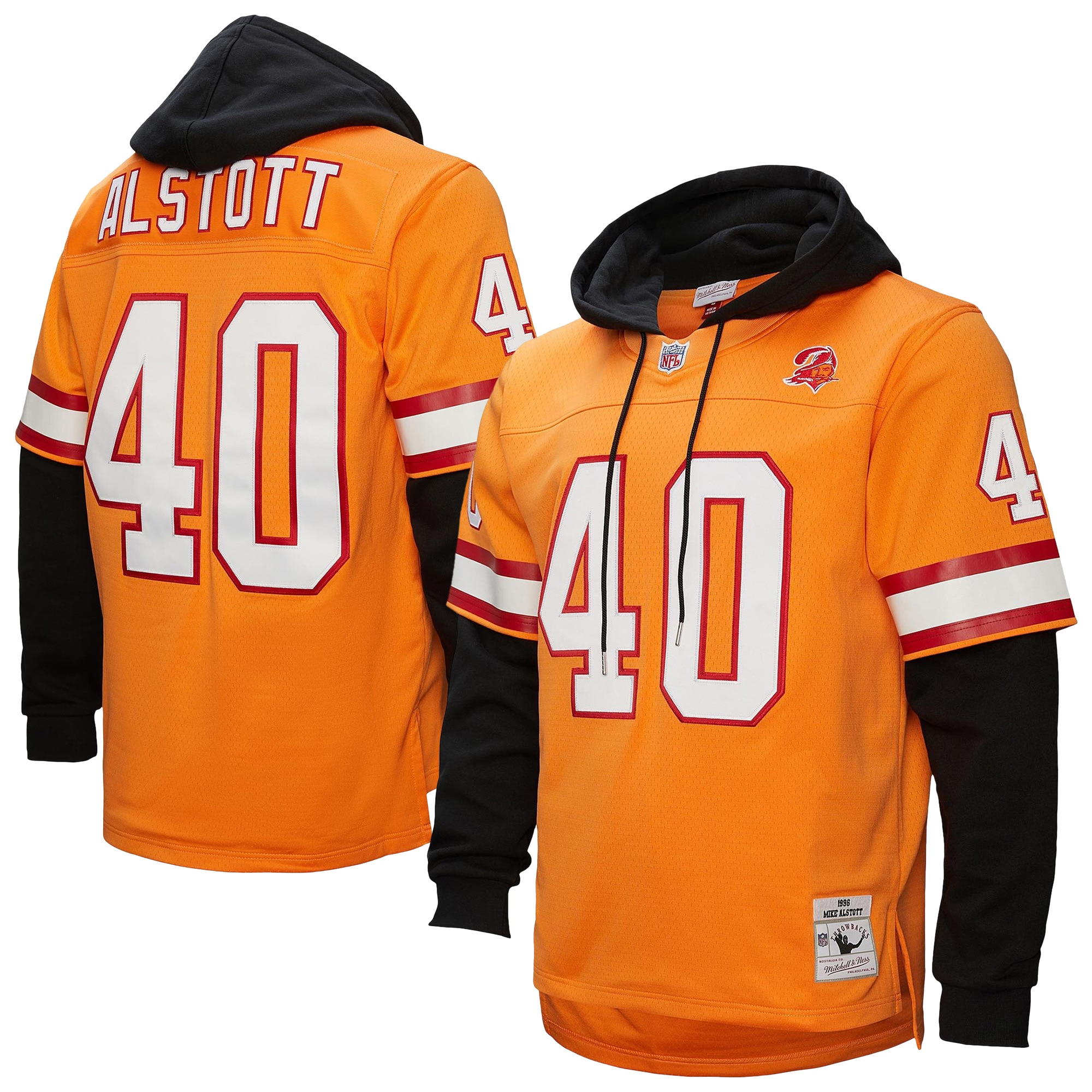Tampa Bay Buccaneers Orange Name Number Legacy Player Hoodie for Men – Mike Alstott