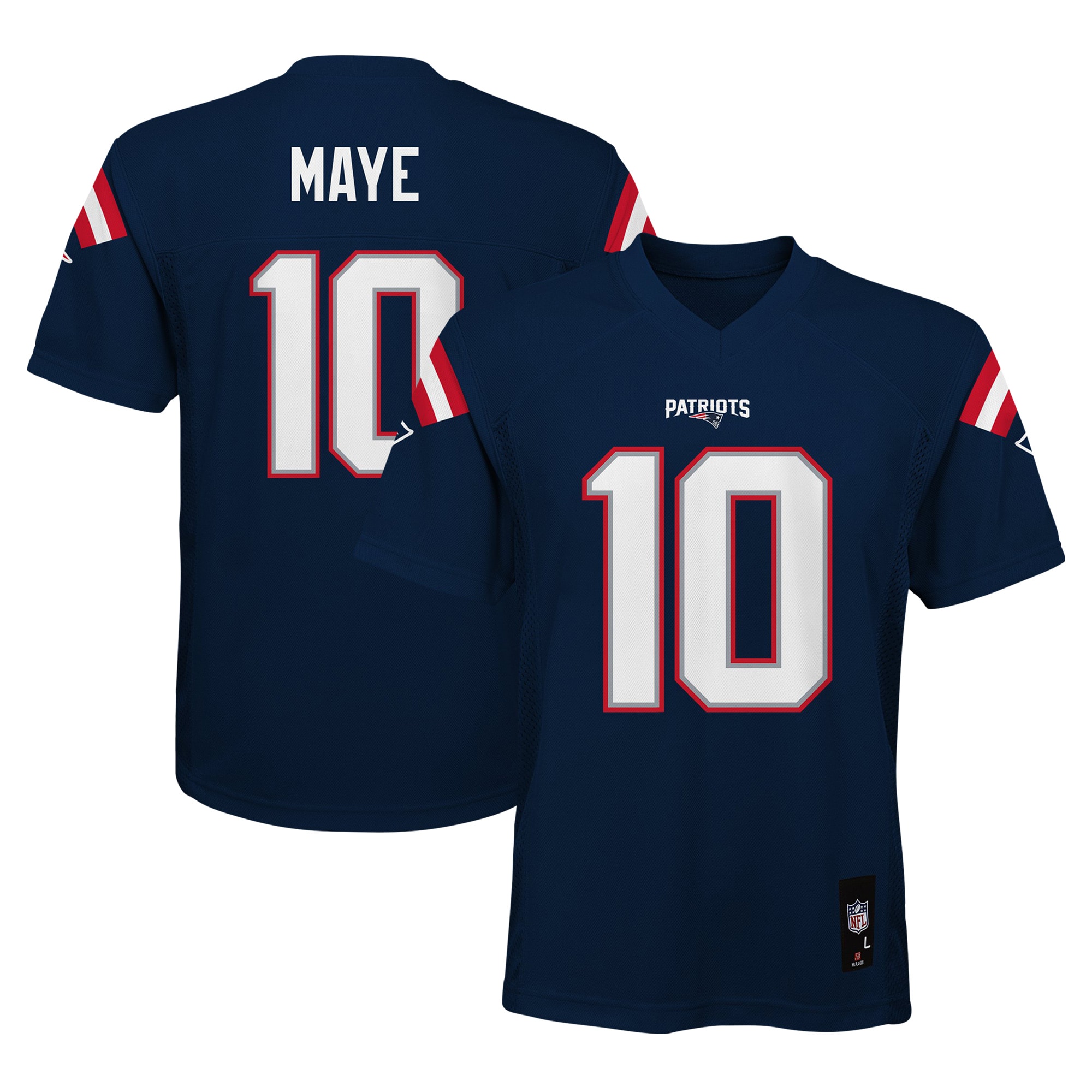 New England Patriots Navy Replica Jersey for Men – Drake Maye