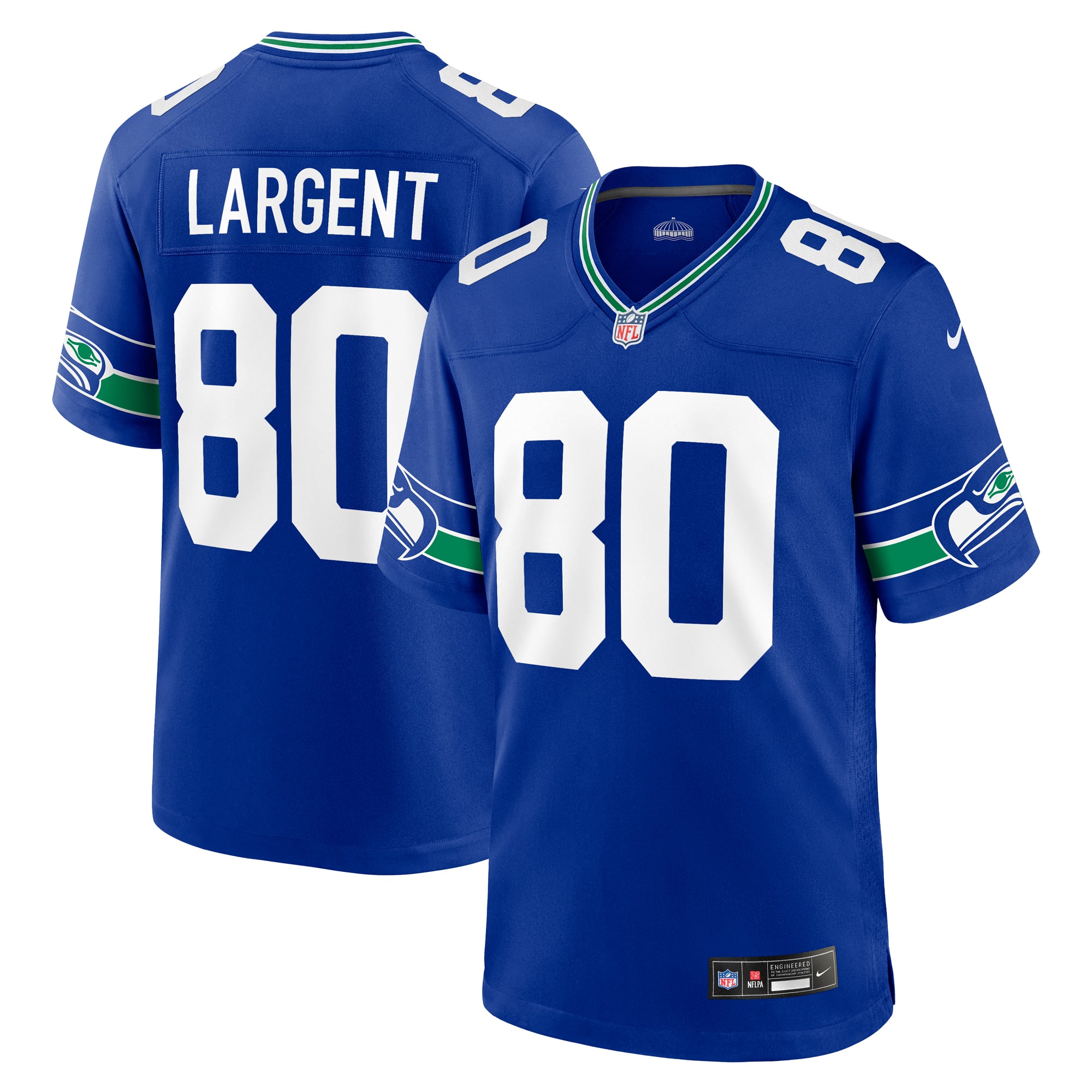 Seattle Seahawks Royal Retired Throwback Player Jersey for Men – Steve Largent