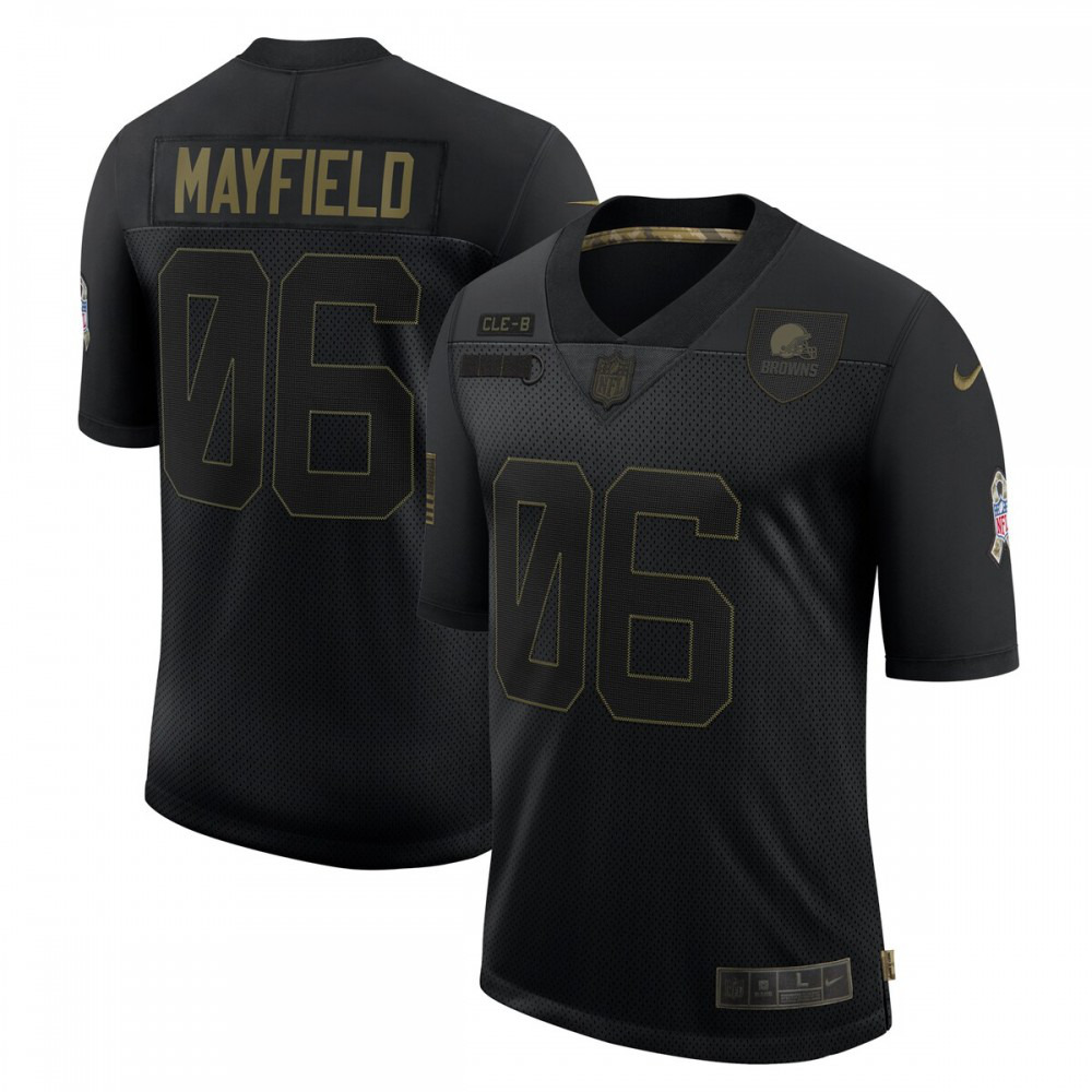Cleveland Browns 2020 Black Service Salute Limited Jersey for Women – Baker Mayfield