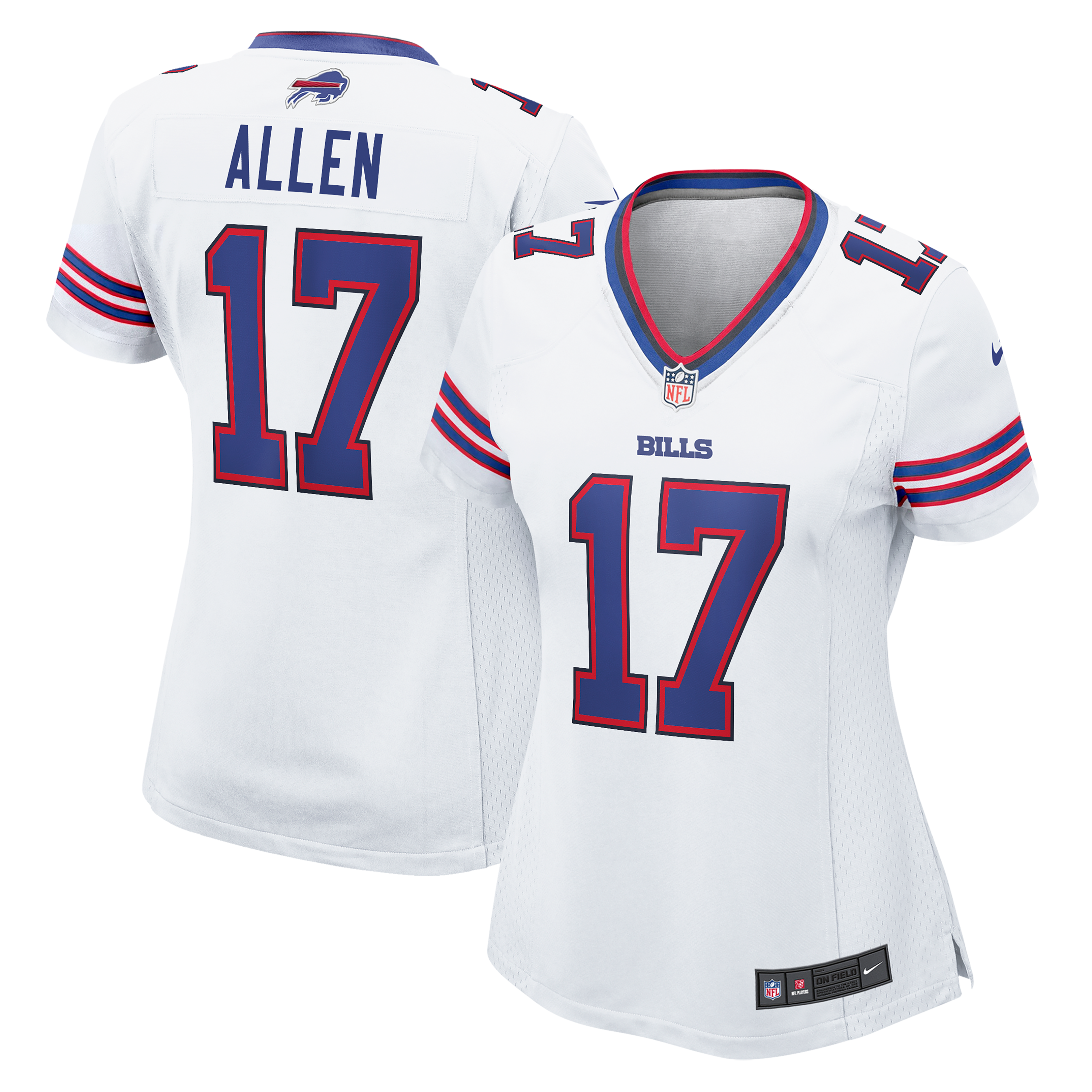 Buffalo Bills White Game Jersey for Women – Josh Allen