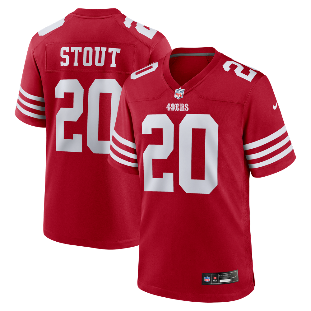 San Francisco 49ers Scarlet Game Jersey for Men – Upton Stout