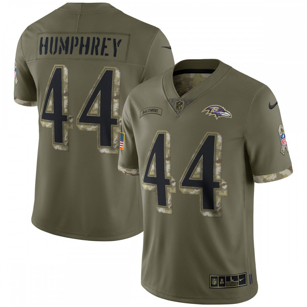Baltimore Ravens 2022 Olive Service Salute Limited Jersey for Men – Marlon Humphrey
