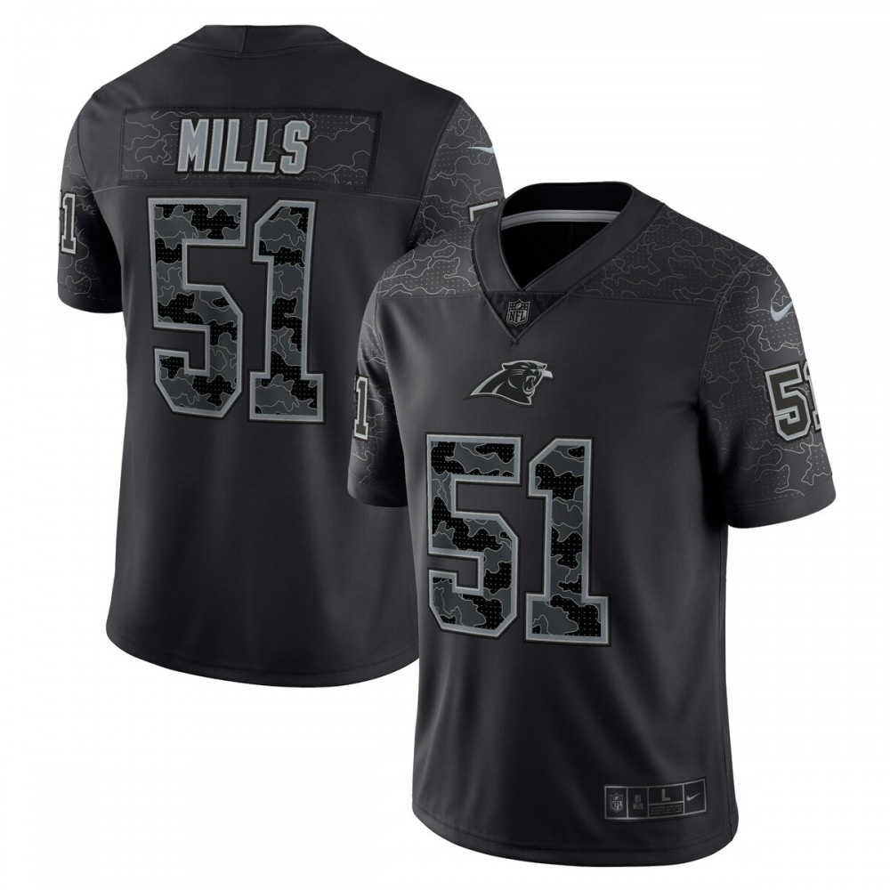 Carolina Panthers Black Retired RFLCTV Limited Jersey for Men – Sam Mills