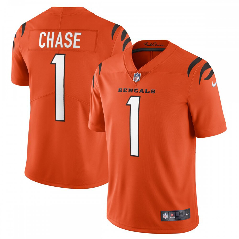 Cincinnati Bengals Orange Football Limited Alternate Jersey for Men – Ja'Marr Chase