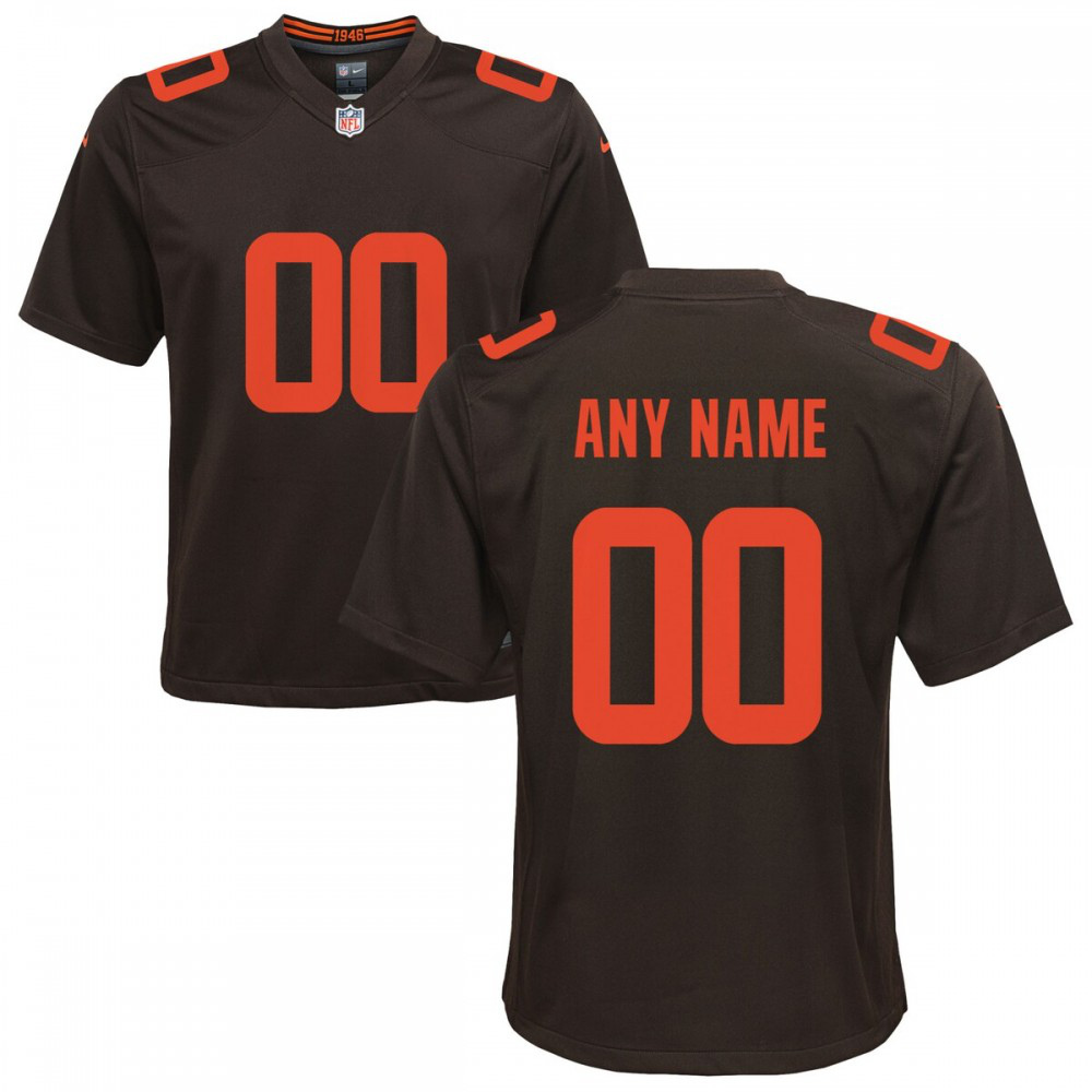 Cleveland Browns Brown Custom Game Alternate Jersey for Men