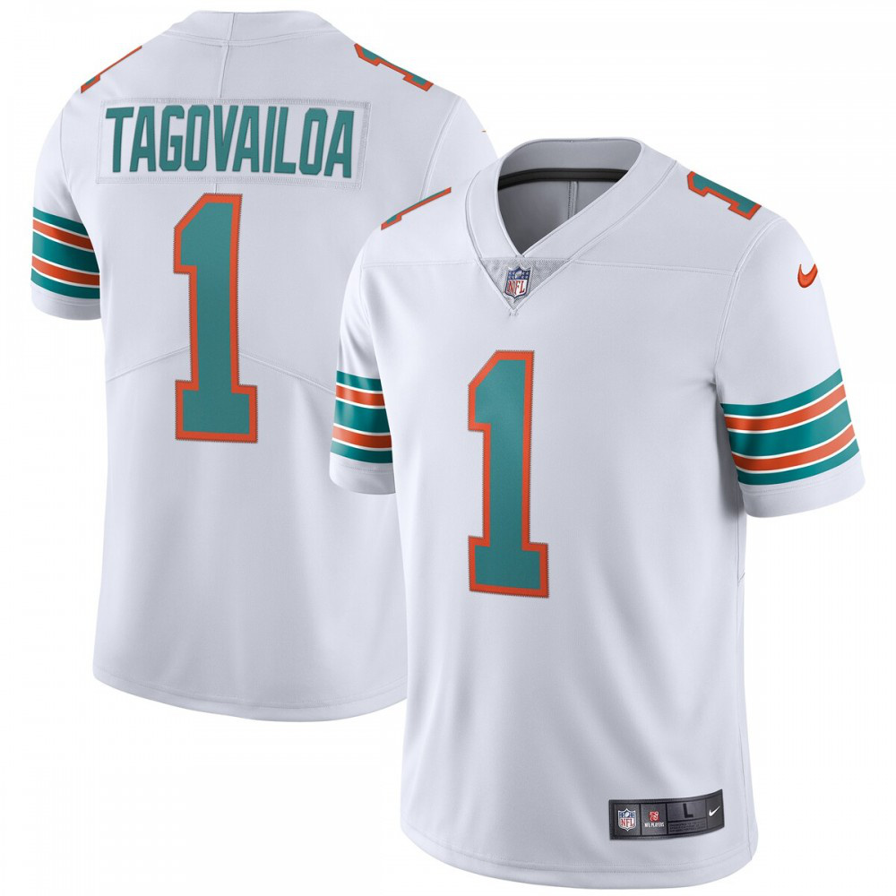 Miami Dolphins White 2nd Limited Alternate Jersey for Kids – Tua Tagovailoa