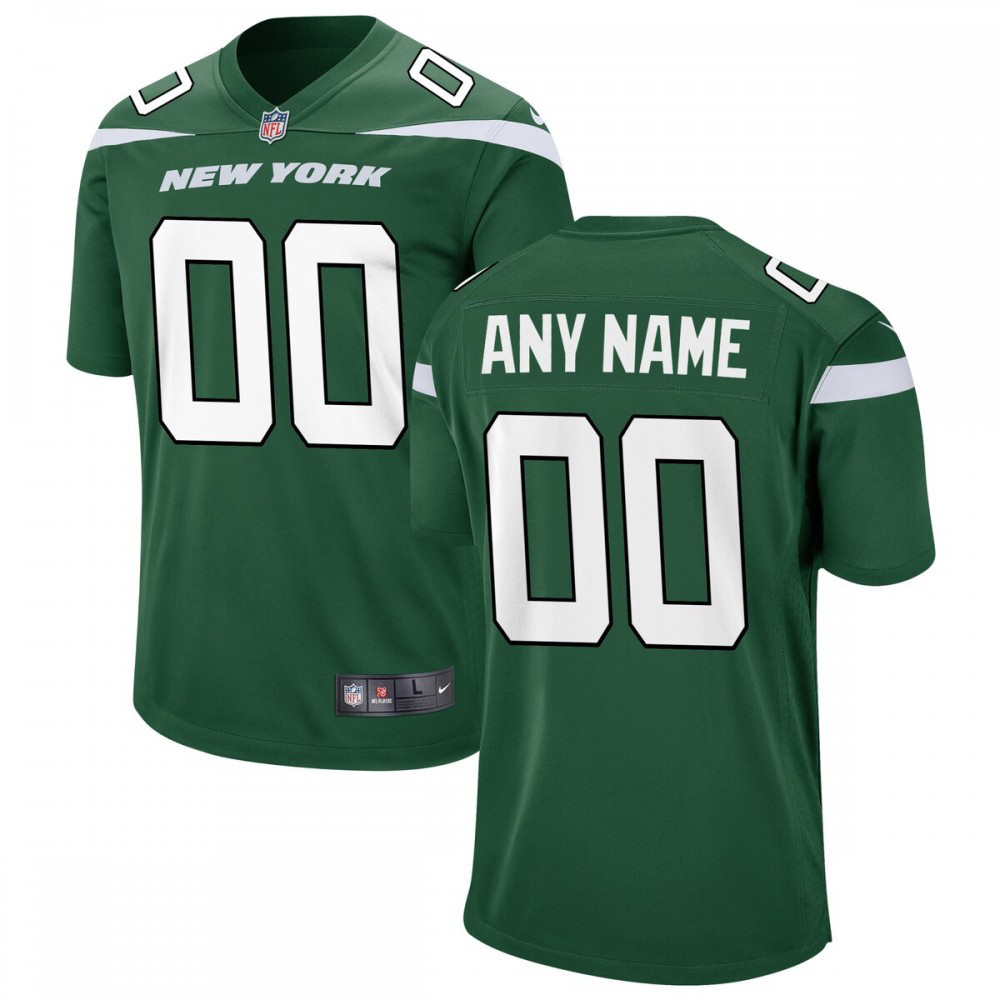 New York Jets Green Custom Gotham Game Jersey for Men