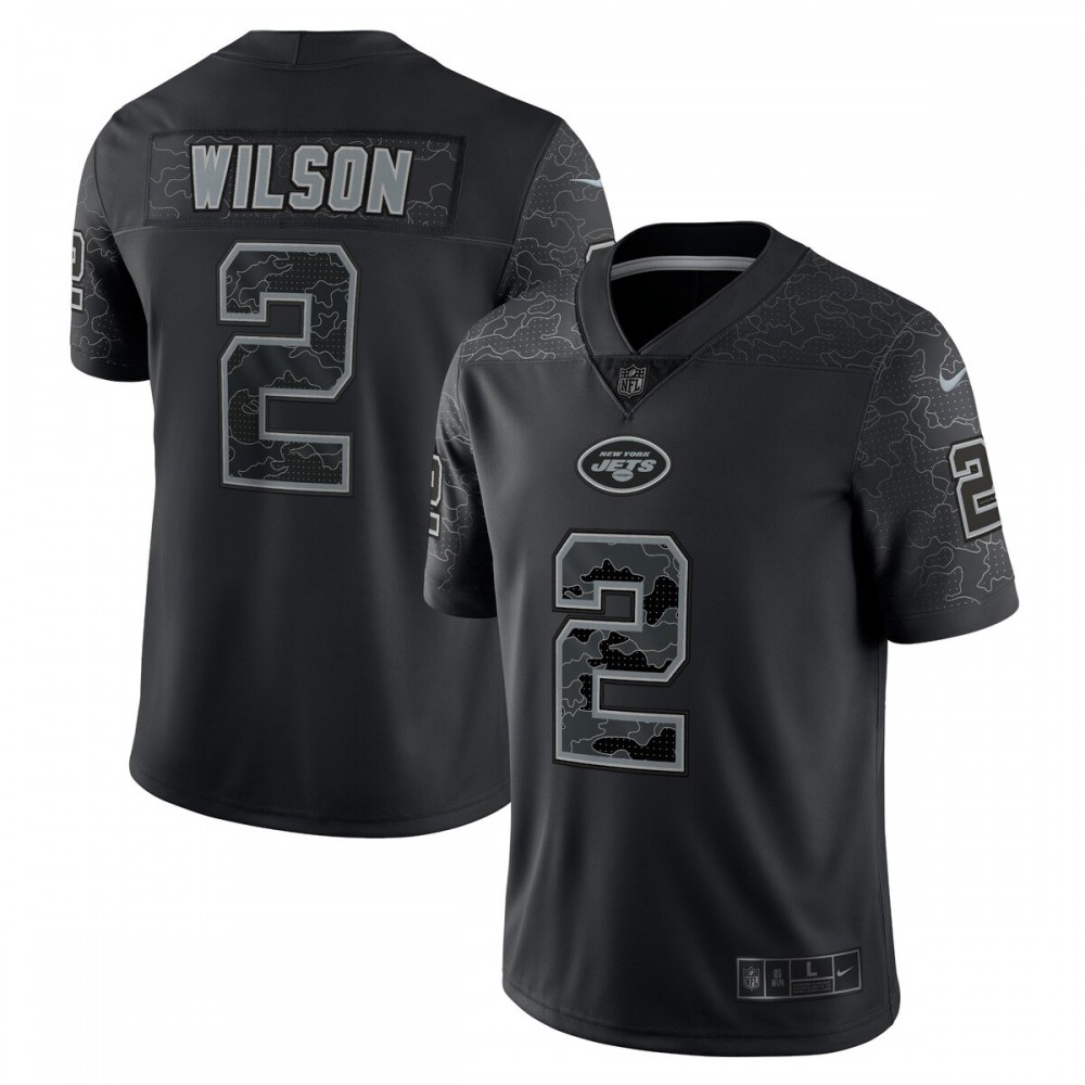 New York Jets Black RFLCTV Limited Jersey for Men – Zach Wilson