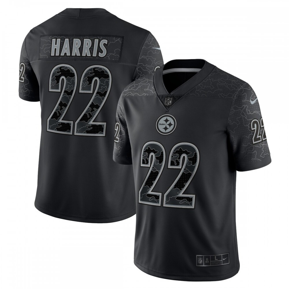 Pittsburgh Steelers Black RFLCTV Limited Jersey for Men – Najee Harris