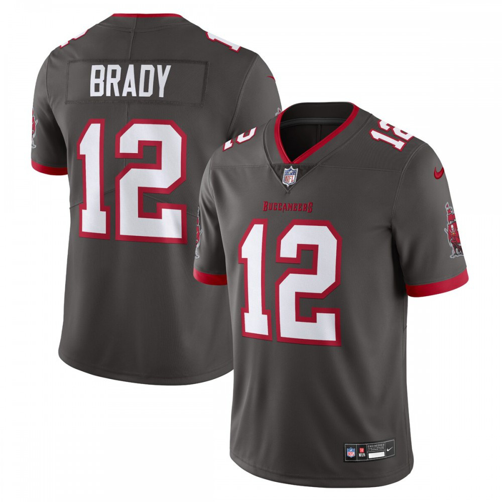 Tampa Bay Buccaneers Pewter Limited Alternate Jersey for Men – Tom Brady