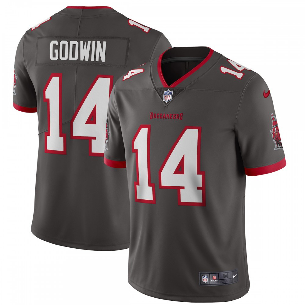 Tampa Bay Buccaneers Pewter Limited Alternate Jersey for Men – Chris Godwin