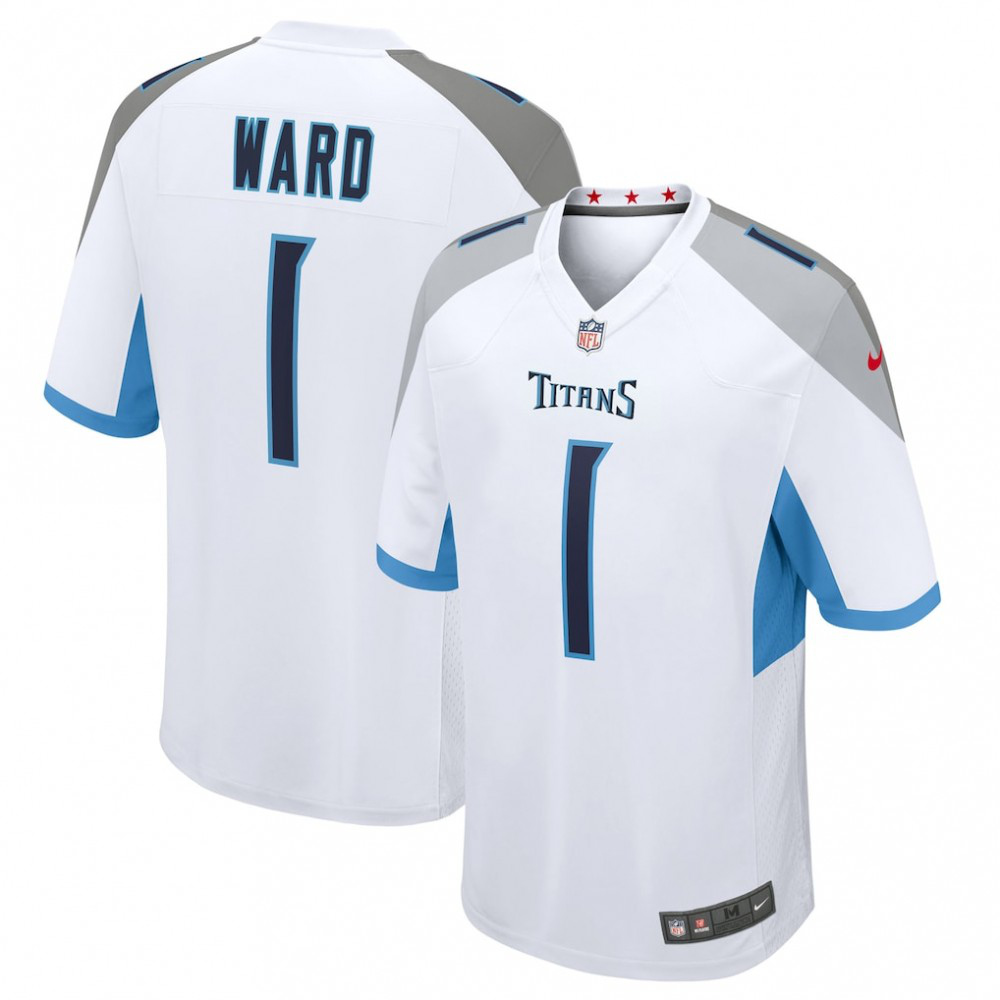 Tennessee Titans 2025 White NFL Draft First Round Pick Game Jersey for Men – Cameron Ward