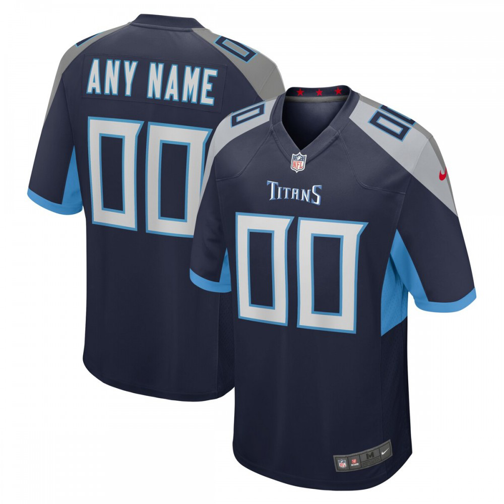 Tennessee Titans Navy Custom Jersey for Kids