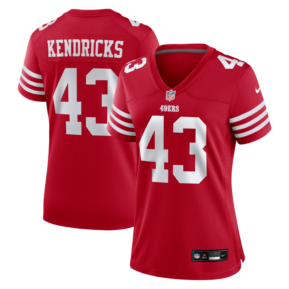 San Francisco 49ers Scarlet Game Jersey for Women – Eric Kendricks