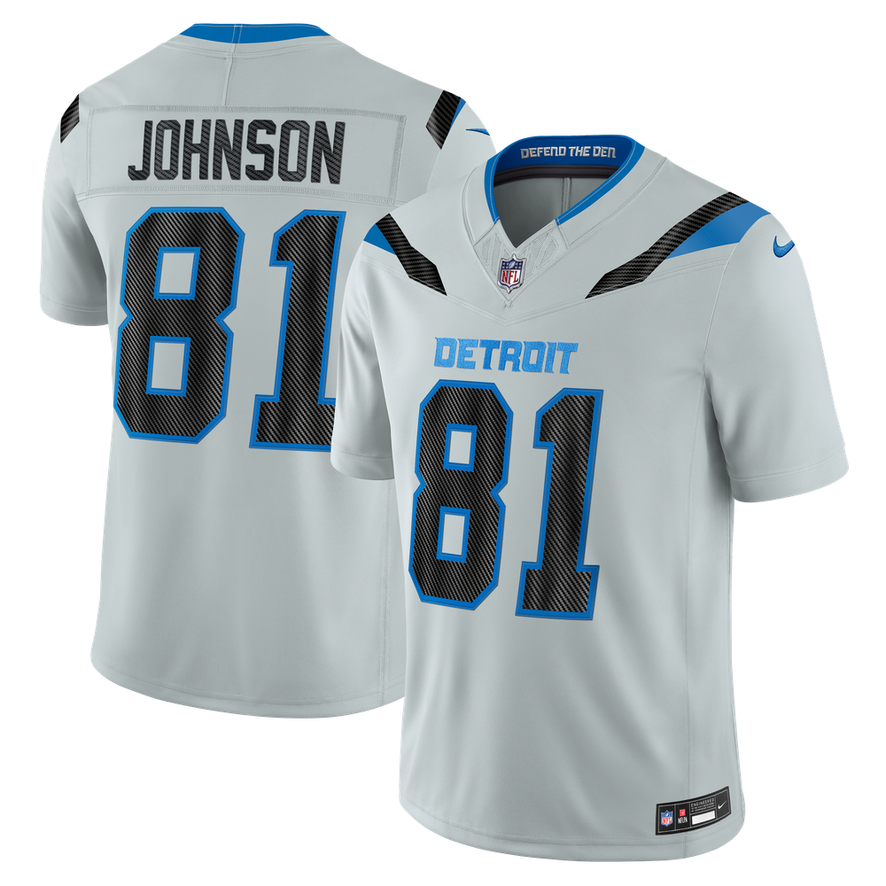 Detroit Lions 2026 Silver Rivalries Stitched Limited Jersey for Women – Calvin Johnson