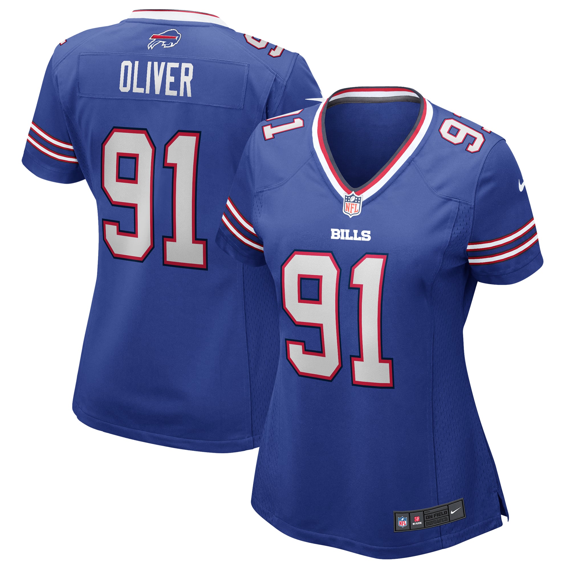 Buffalo Bills Royal Game Jersey for Women – Ed Oliver