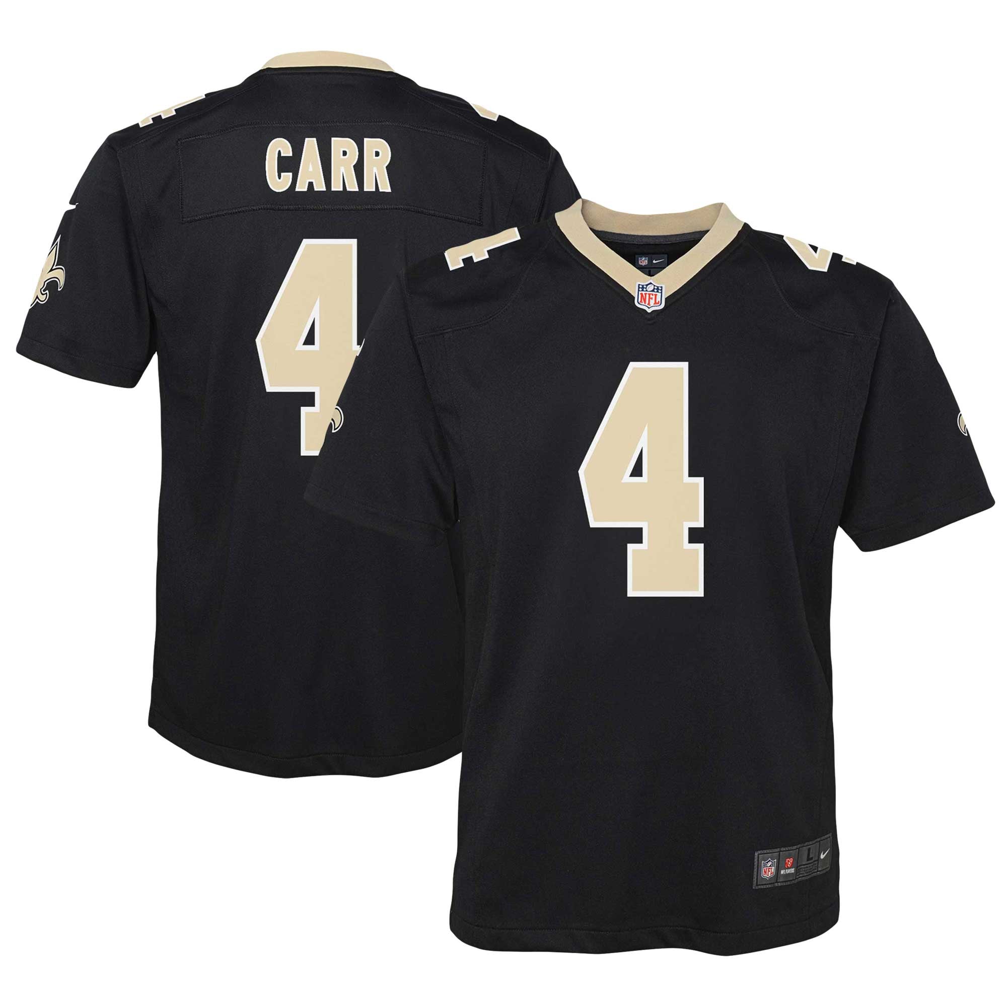 New Orleans Saints Black Game Jersey for Men – Derek Carr