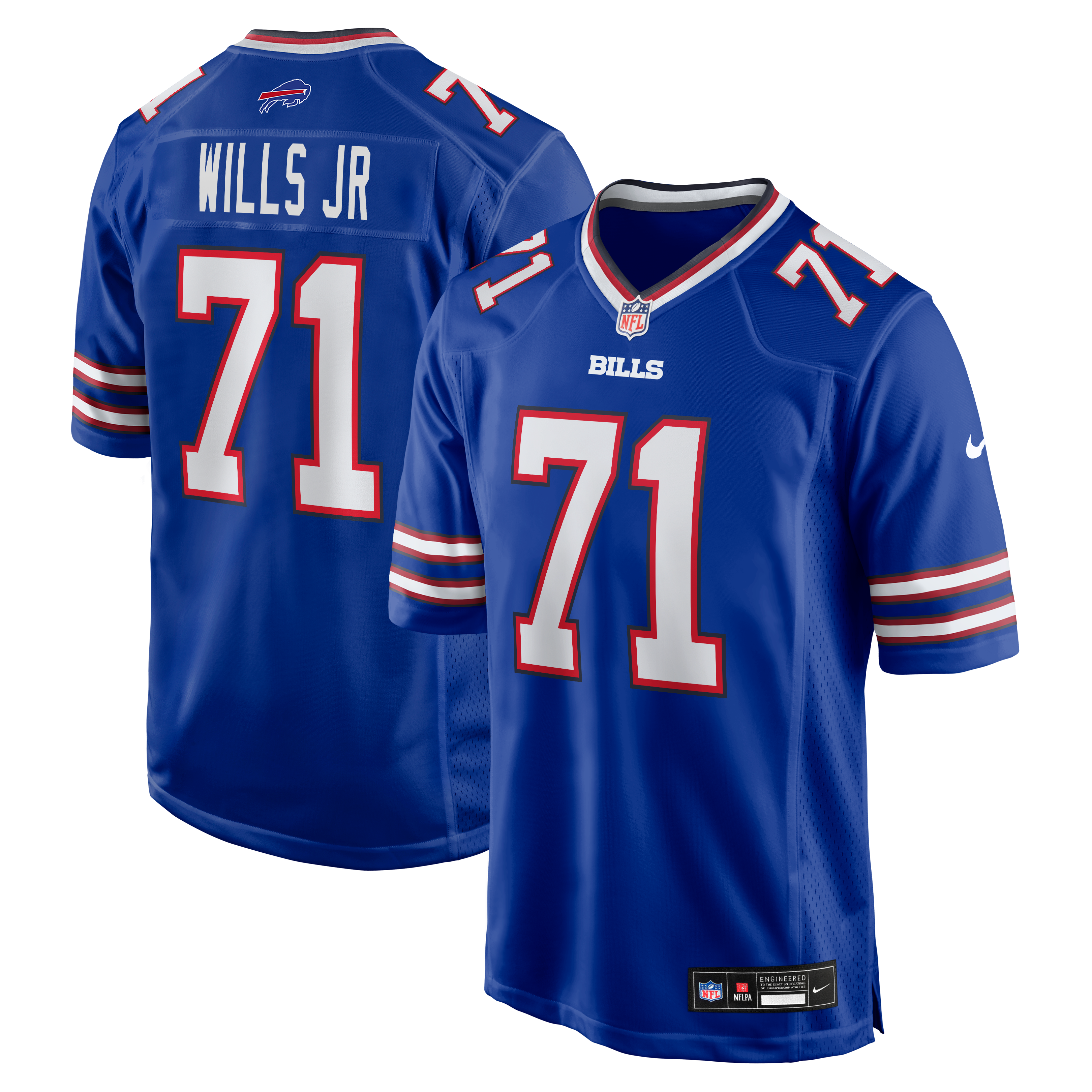 Buffalo Bills Royal Game Jersey for Women – Jedrick Wills Jr