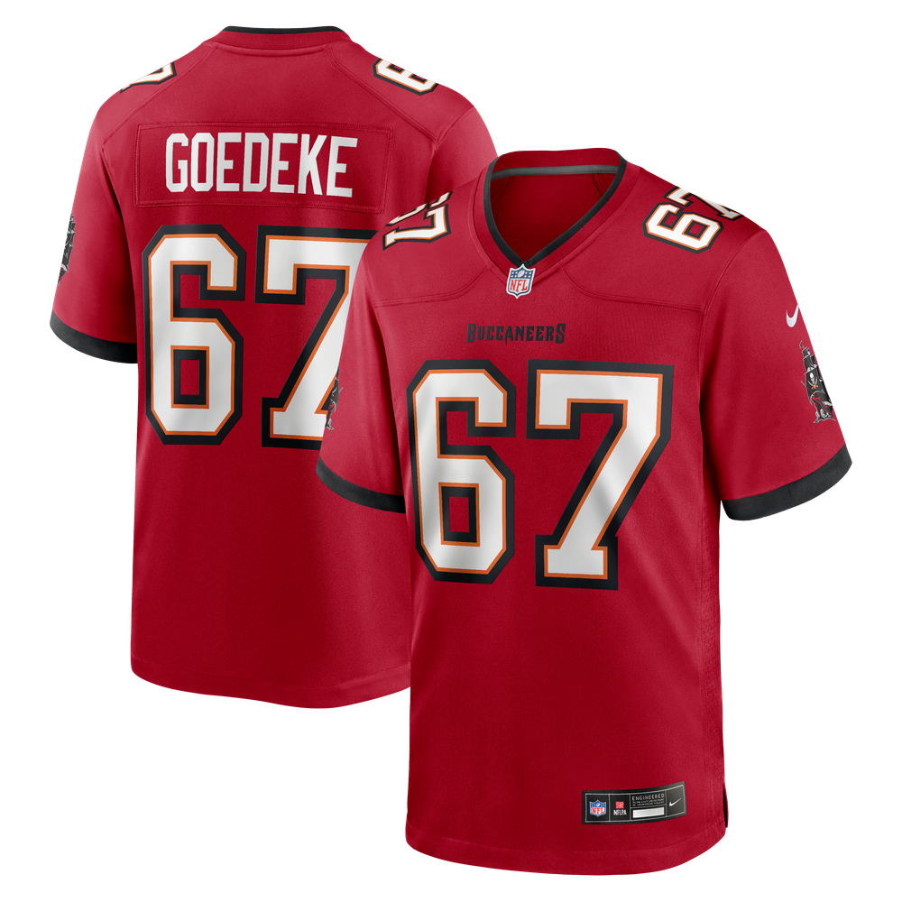 Tampa Bay Buccaneers Red Player Jersey for Men – Luke Goedeke