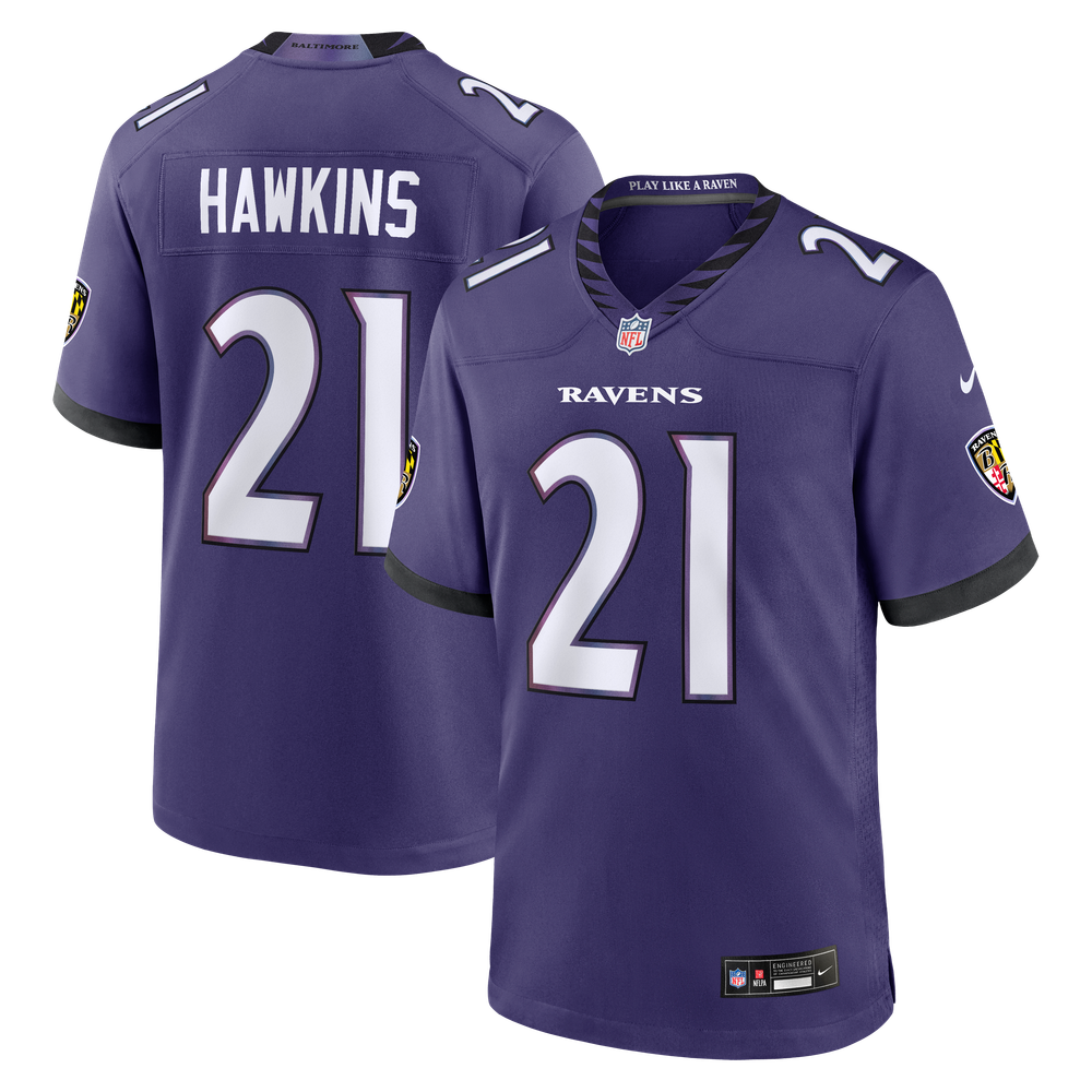 Baltimore Ravens Purple Game Jersey for Men – Jaylinn Hawkins