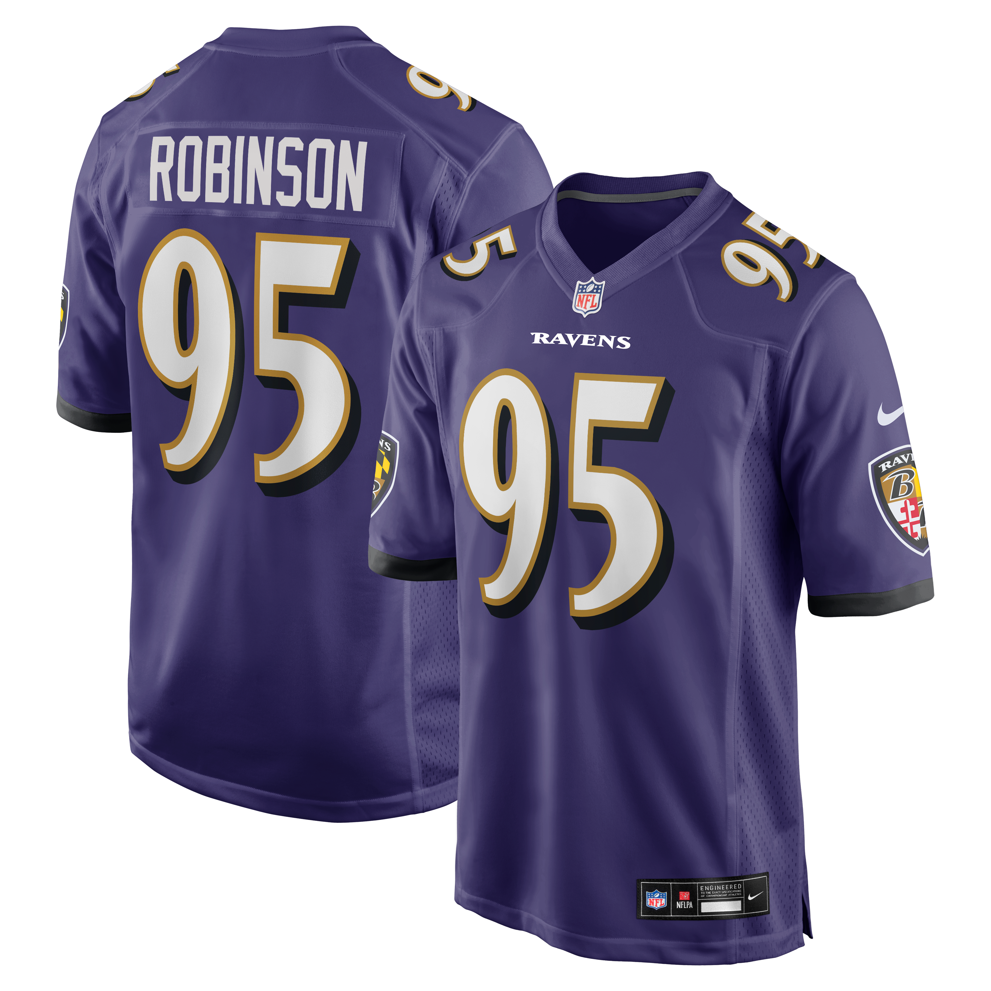 Baltimore Ravens Purple Football Game Jersey for Kids – Tavius Robinson