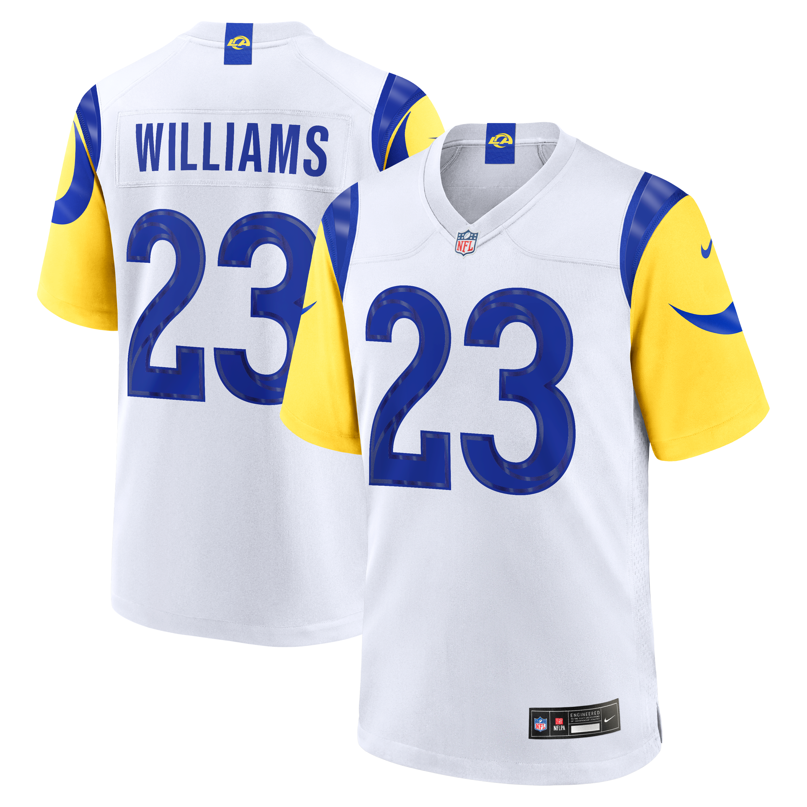 Los Angeles Rams White Player Jersey for Women – Kyren Williams