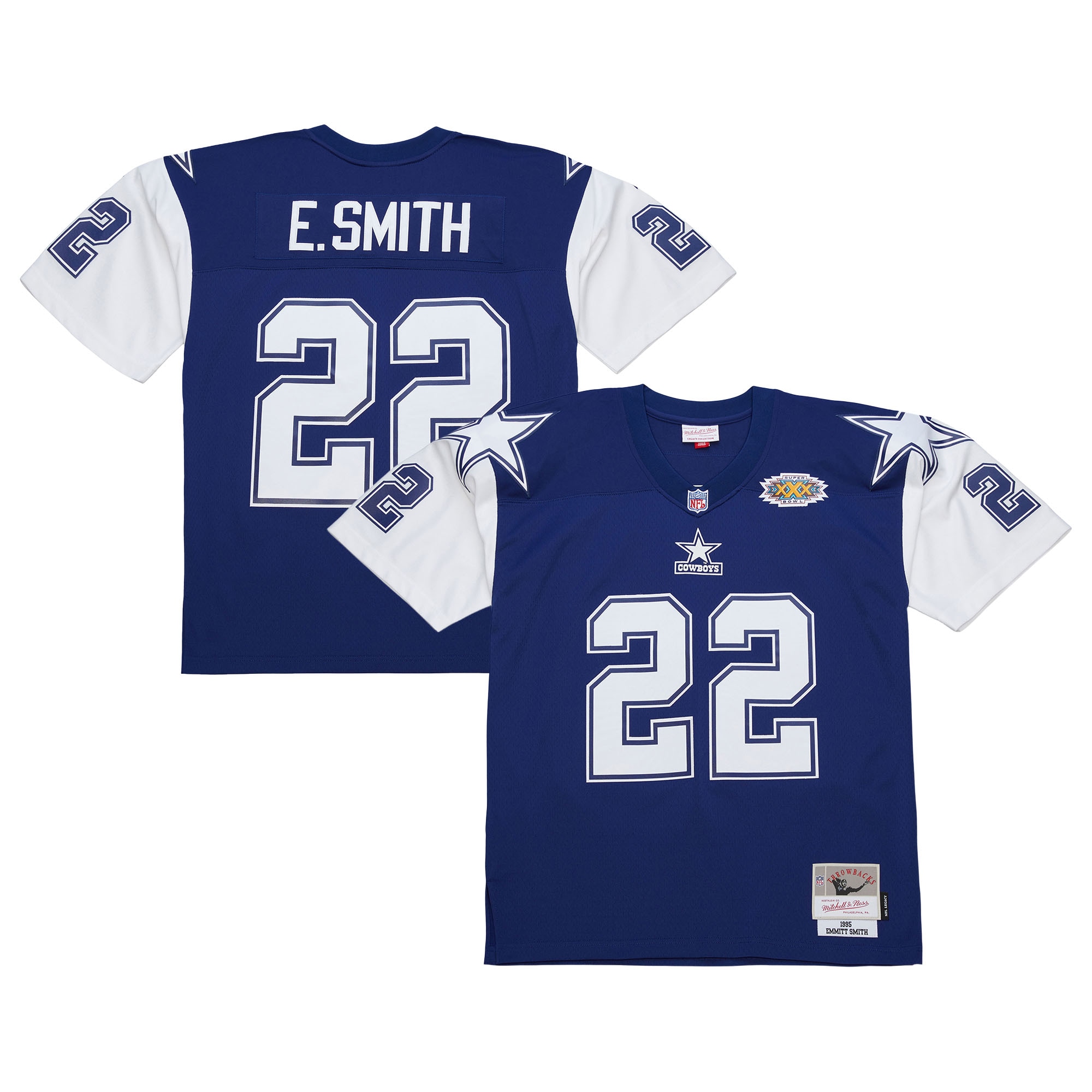 Dallas Cowboys 1995 Navy Replica Jersey for Men – Emmitt Smith