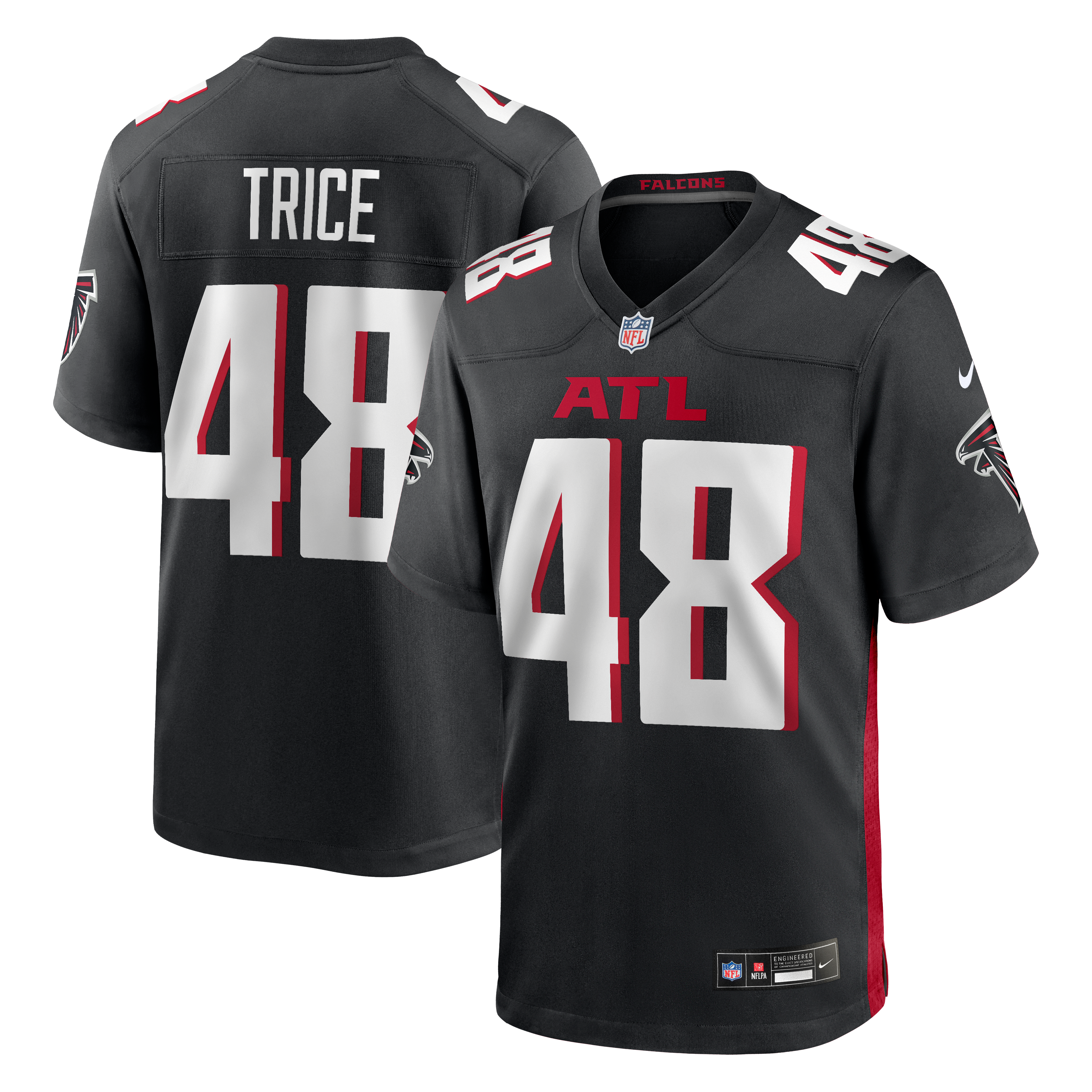 Atlanta Falcons Black Football Game Jersey for Kids – Bralen Trice