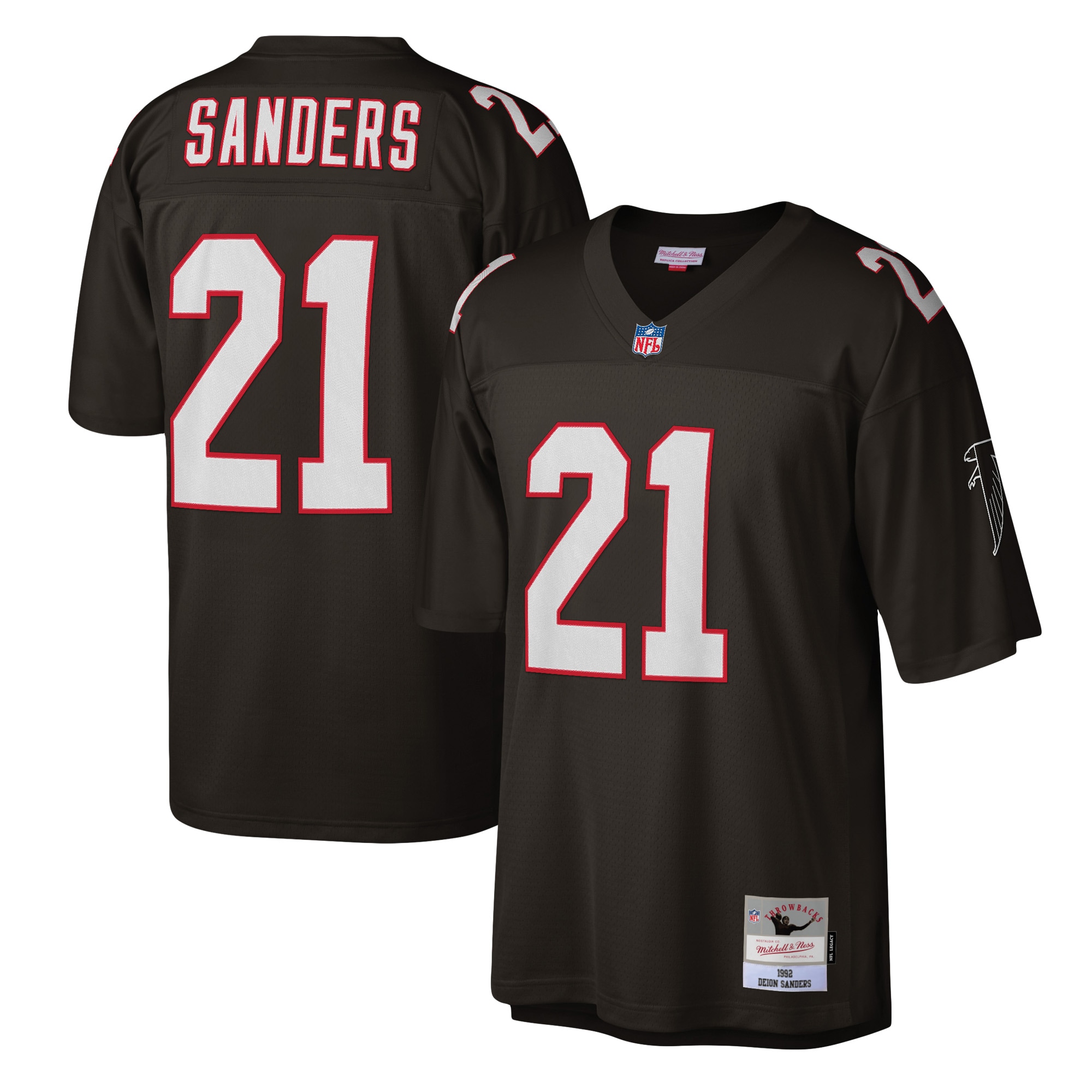 Atlanta Falcons Black Replica Jersey for Men – Deion Sanders