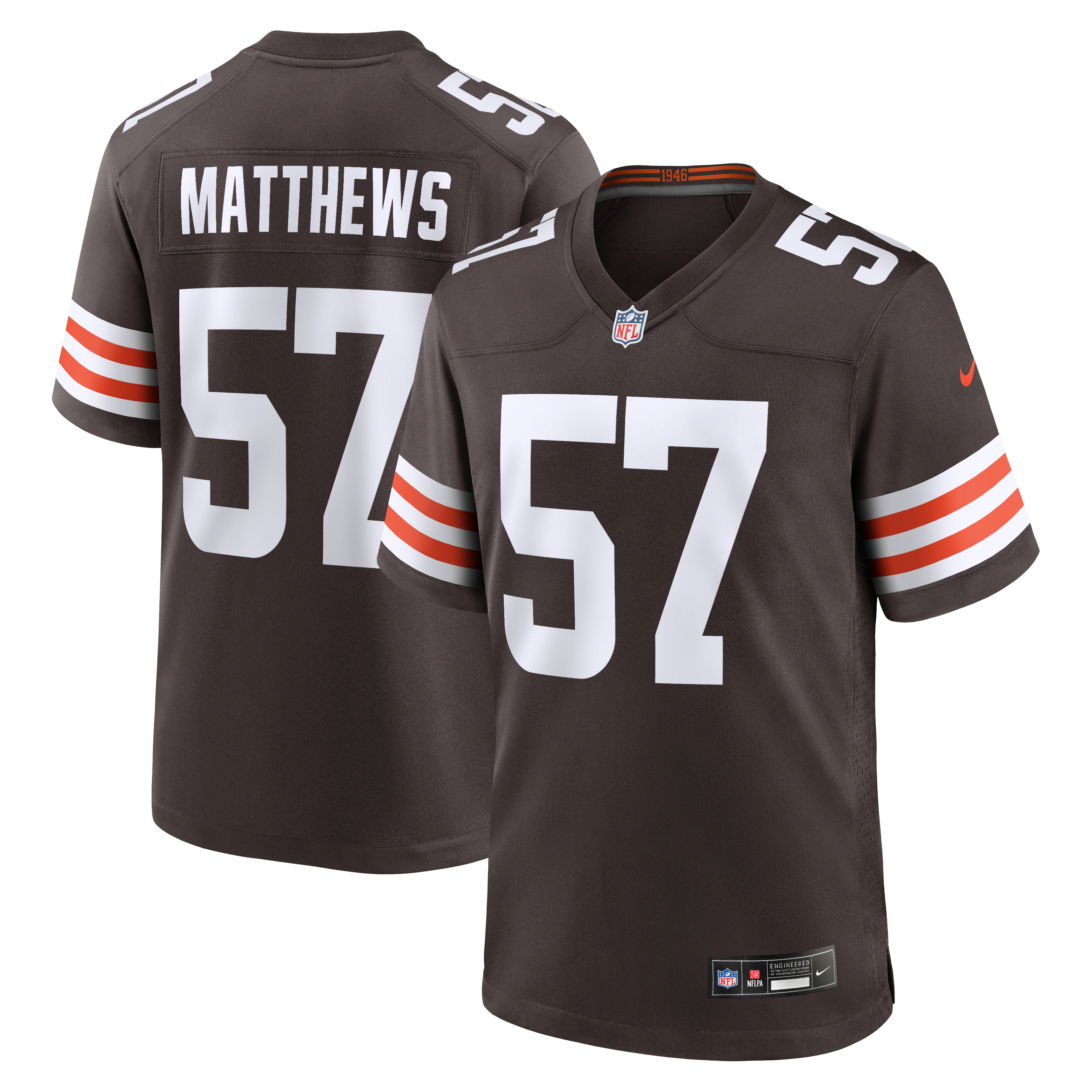 Cleveland Browns Brown Retired Player Jersey for Kids – Clay Matthews