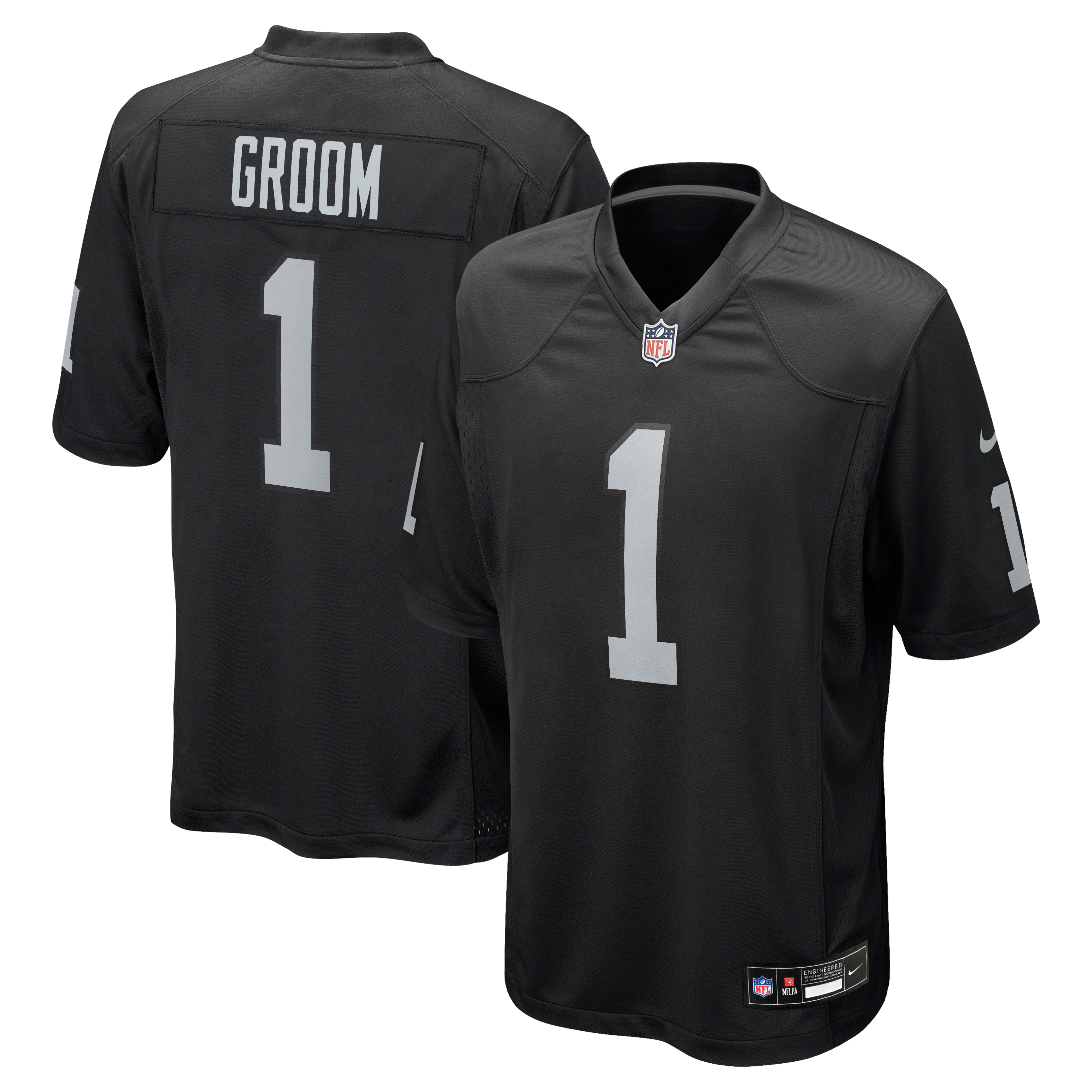 Las Vegas Raiders Number Groom Game Jersey for Men