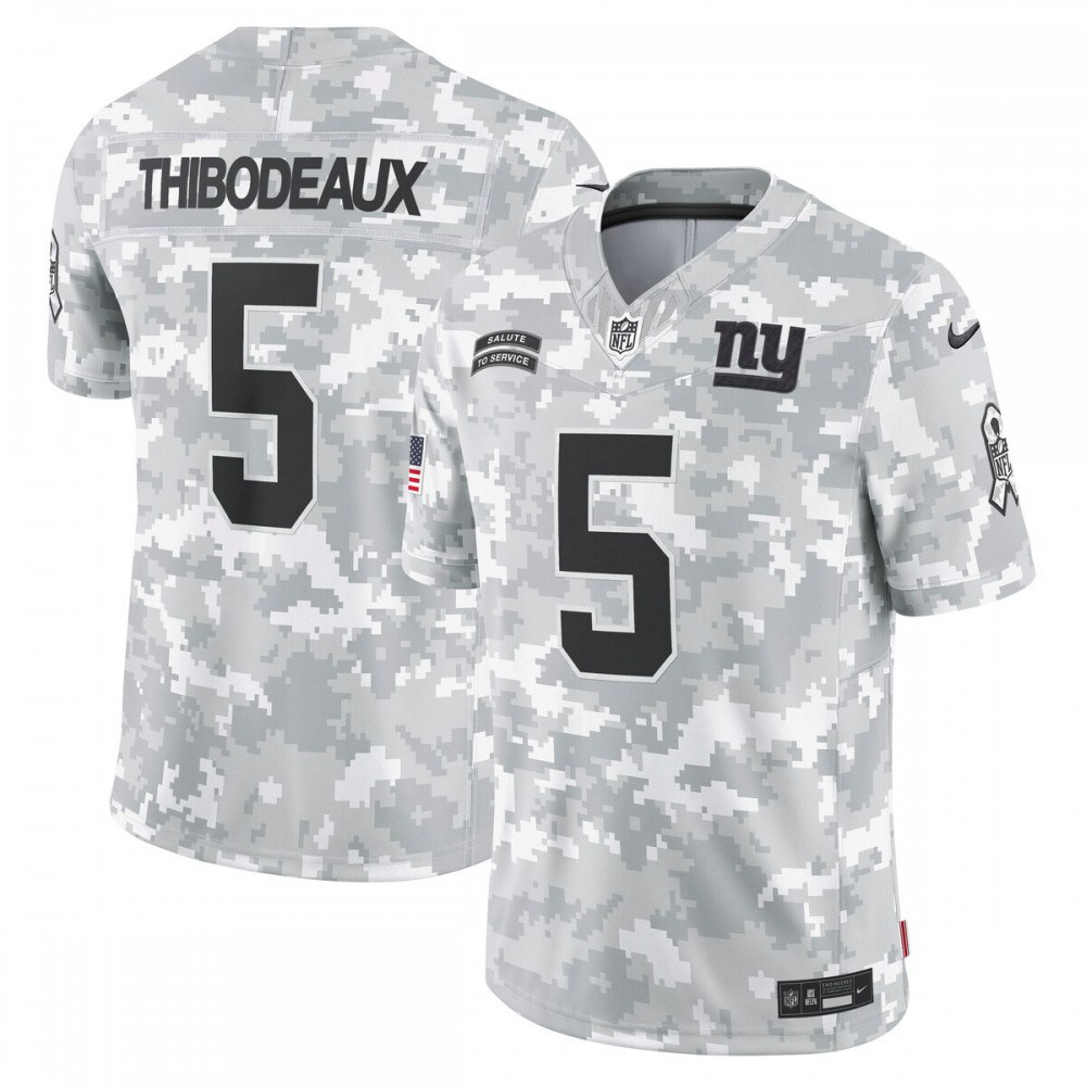 New York Giants 2024 Camo Service Arctic Salute Limited Jersey for Kids – Kayvon Thibodeaux