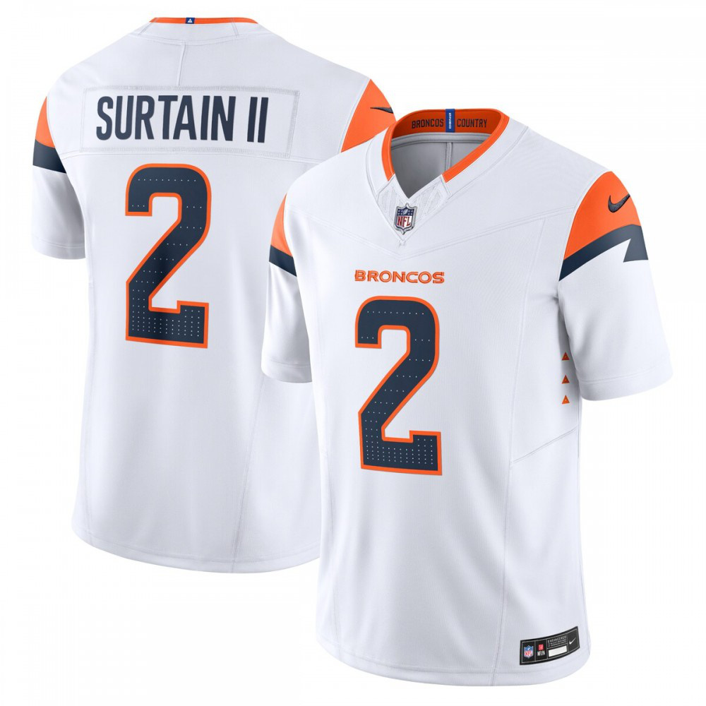 Denver Broncos White Mile High Limited Jersey for Men – Patrick Surtain II