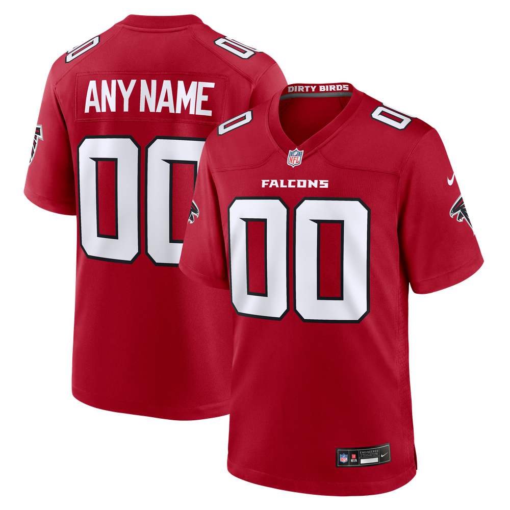 Atlanta Falcons Red Custom Game Jersey for Men