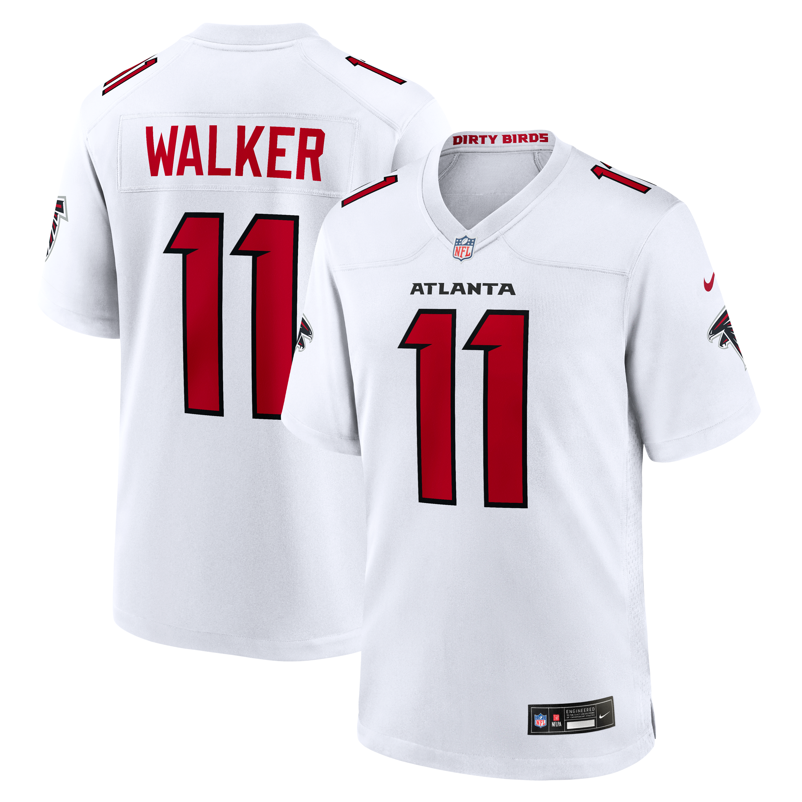 Atlanta Falcons White Game Jersey for Women – Jalon Walker