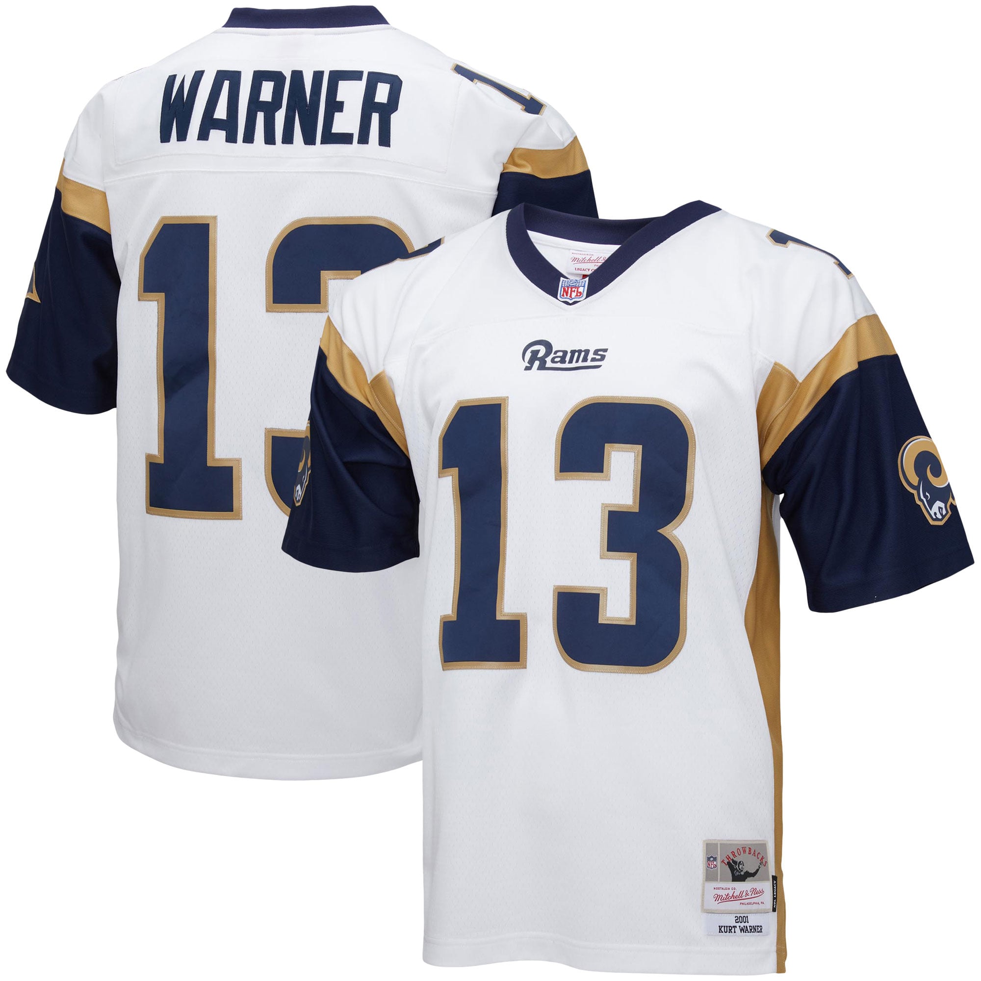 Los Angeles Rams 2001 White Big Tall Retired Player Jersey for Women – Kurt Warner