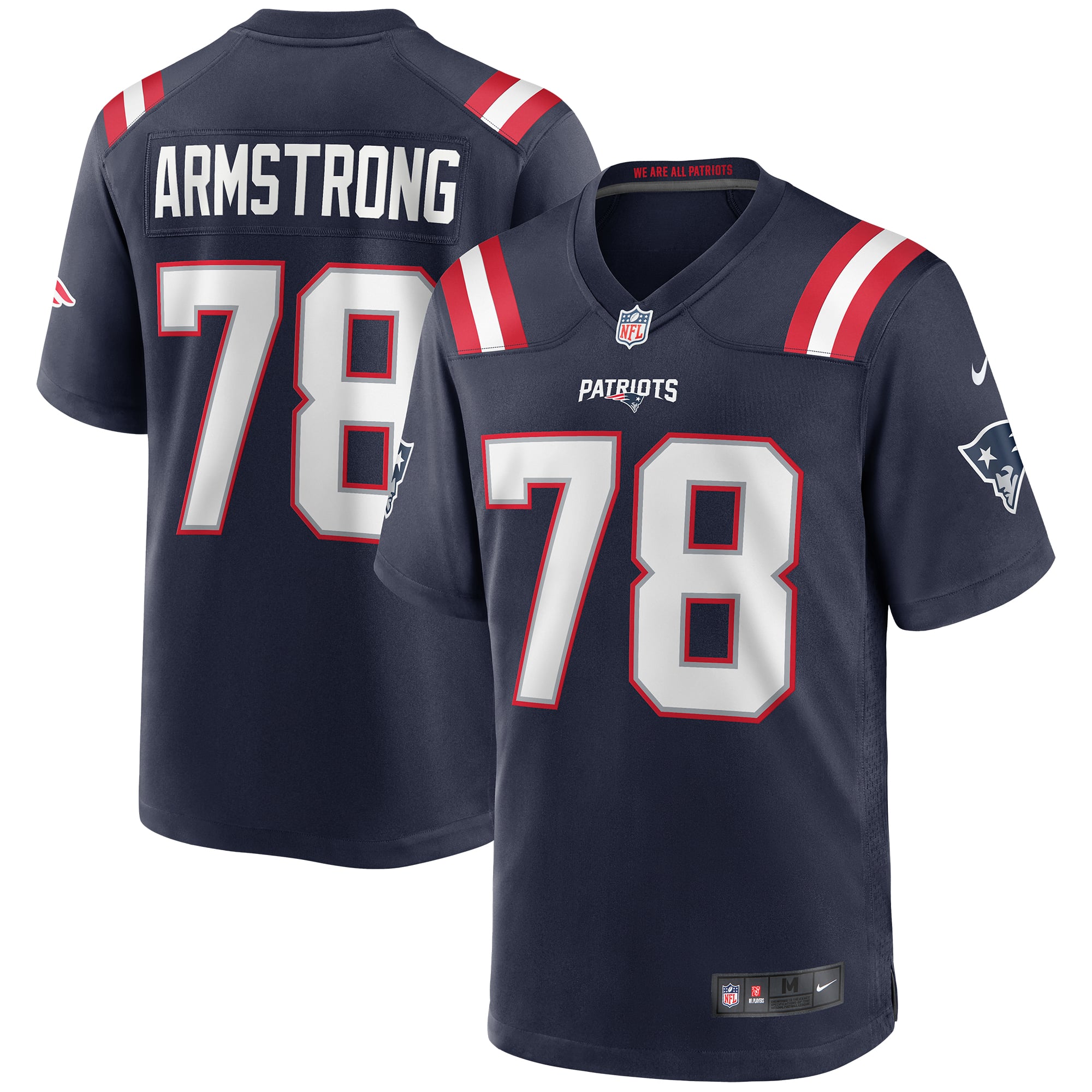 New England Patriots Navy Retired Player Jersey for Kids – Bruce Armstrong