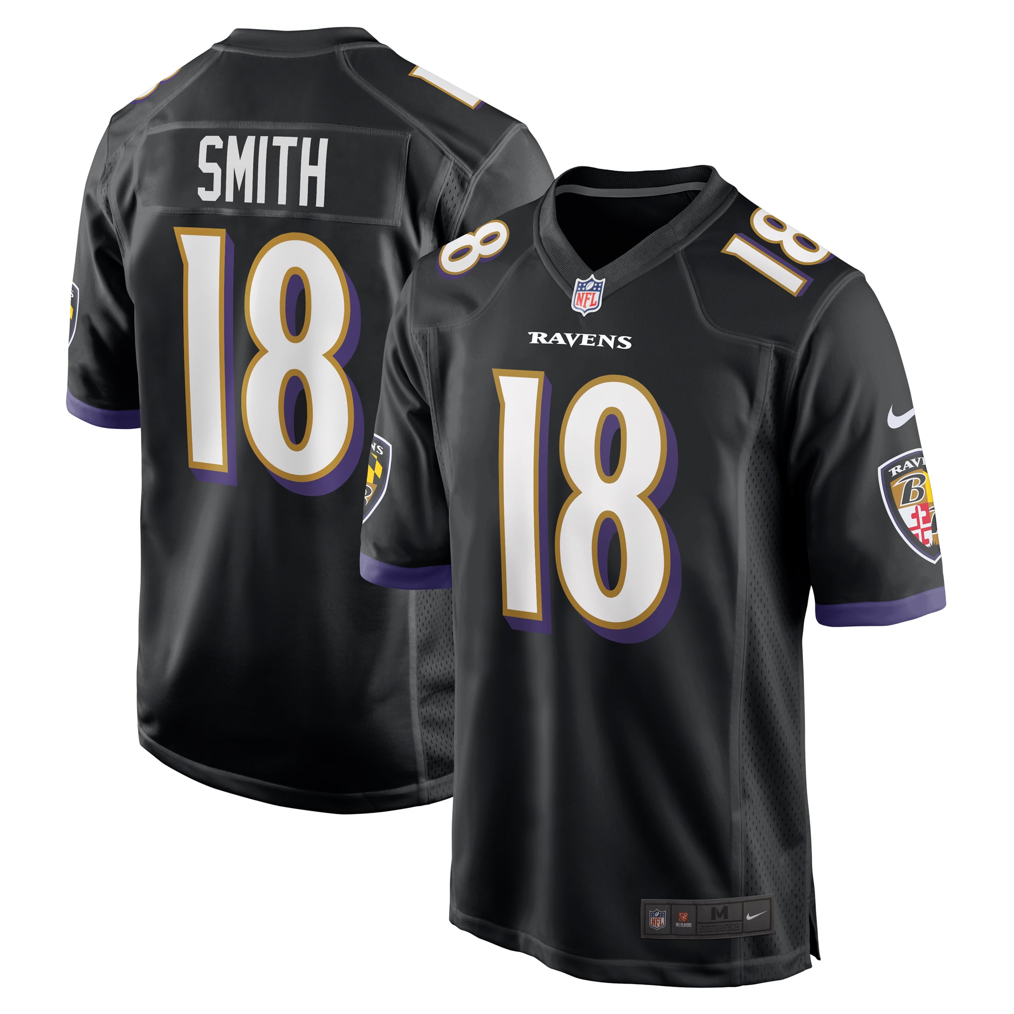 Baltimore Ravens Black Game Alternate Jersey for Men – Roquan Smith