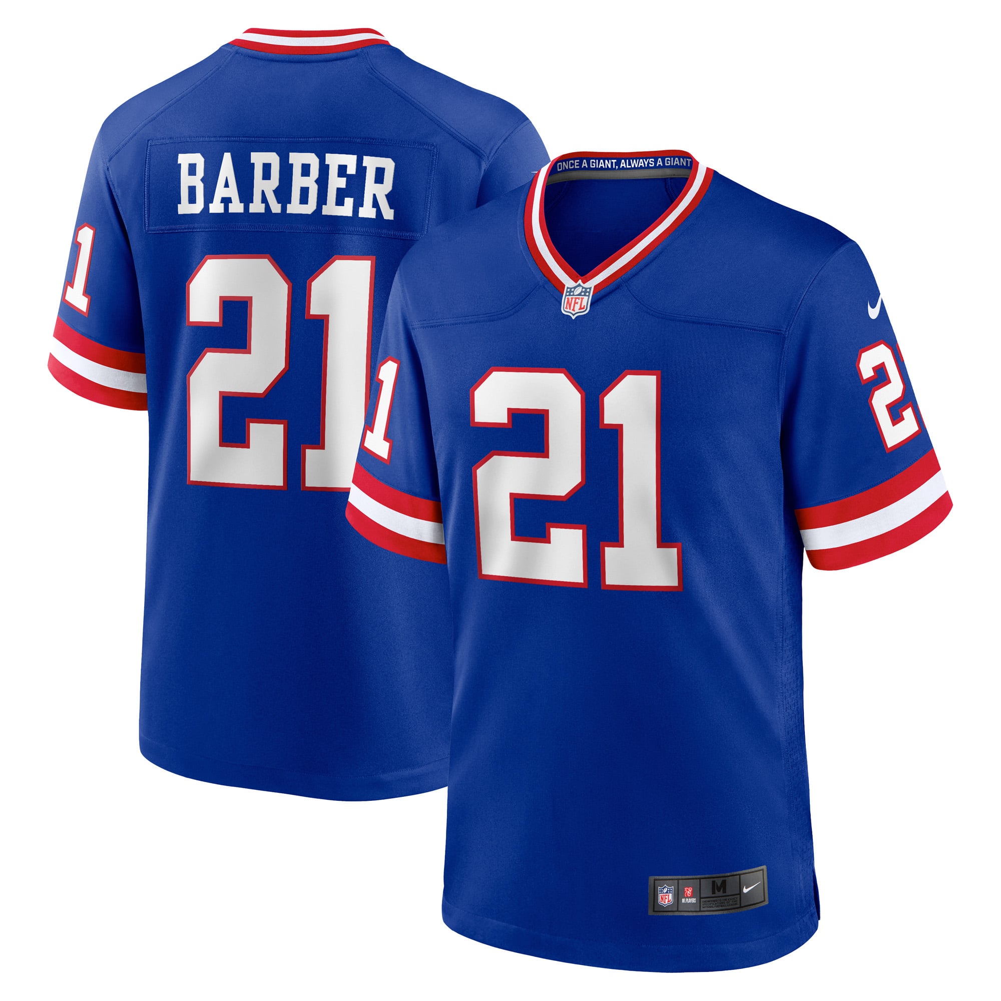 New York Giants Royal Retired Player Alternate Jersey for Men – Tiki Barber