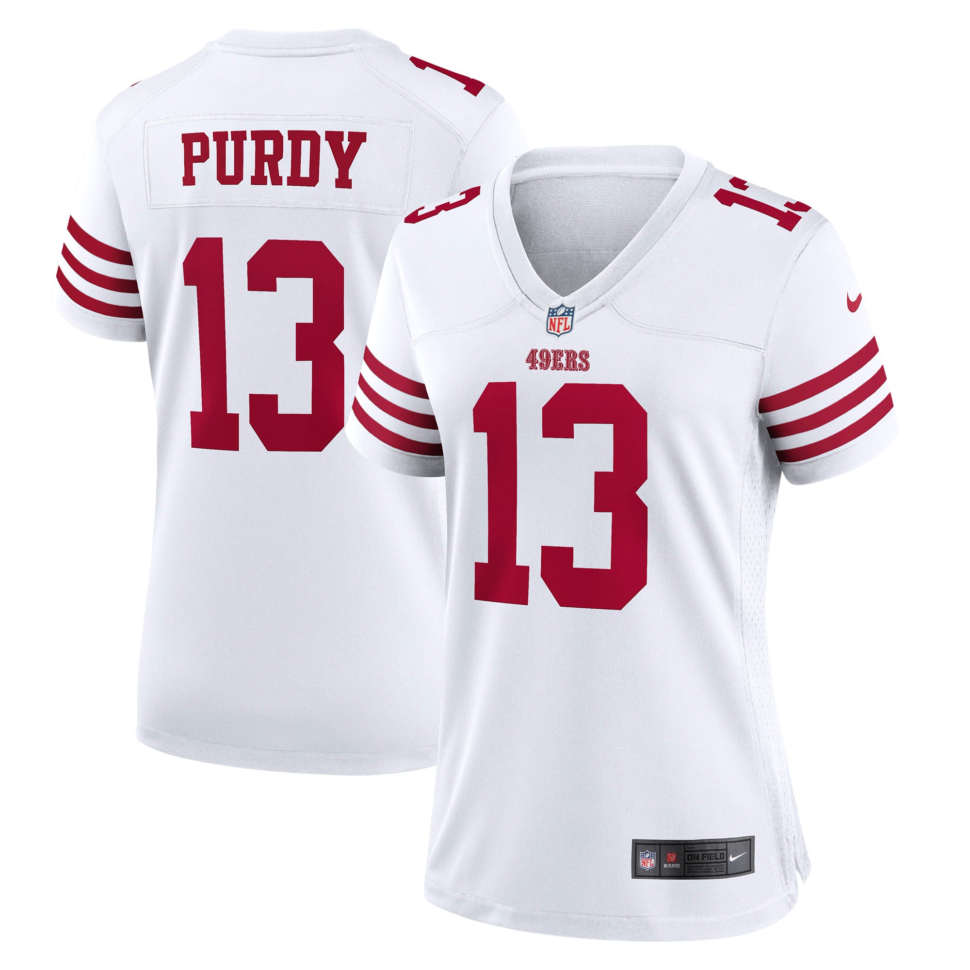 San Francisco 49ers White Game Jersey for Men – Brock Purdy
