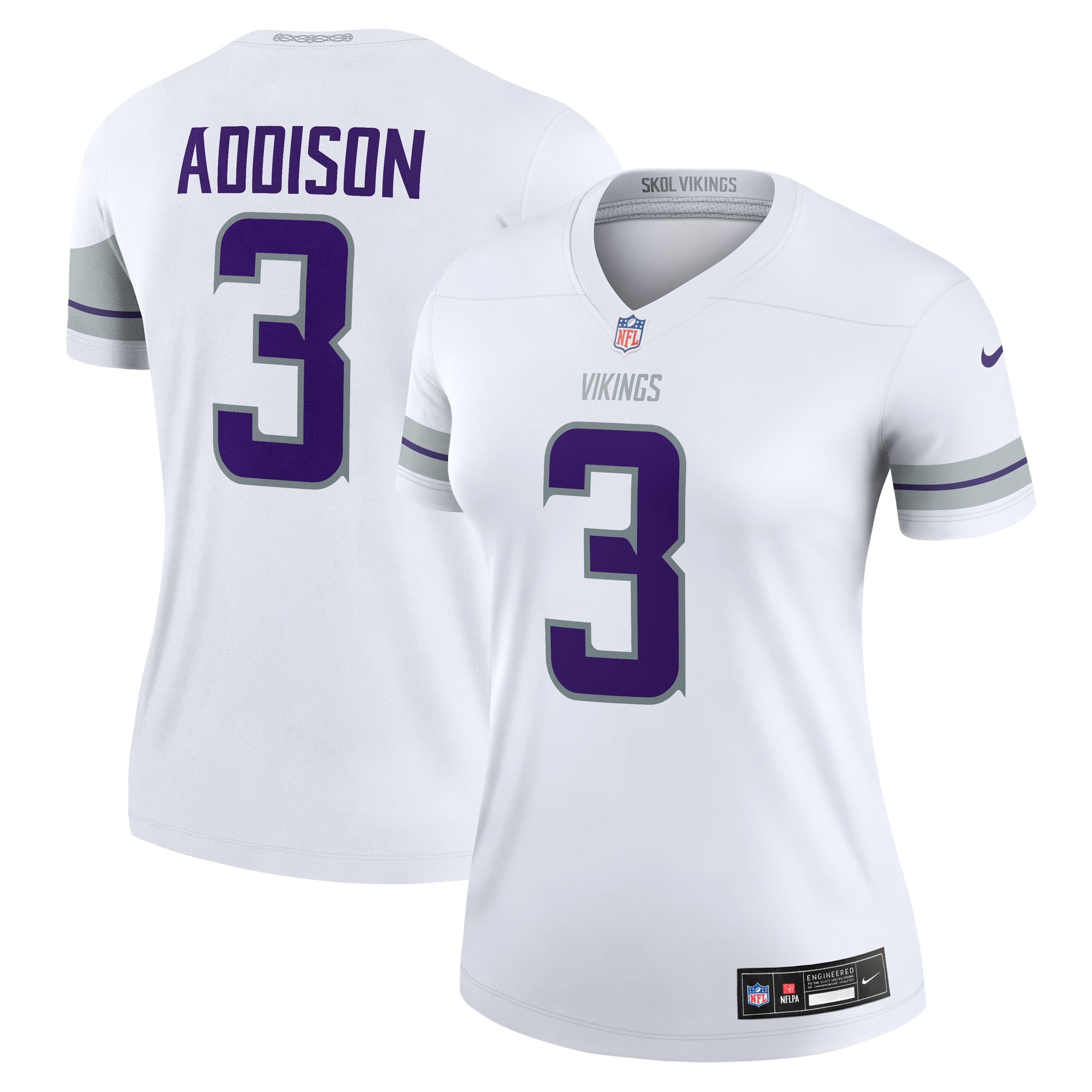 Minnesota Vikings White Player Alternate Jersey for Kids – Jordan Addison