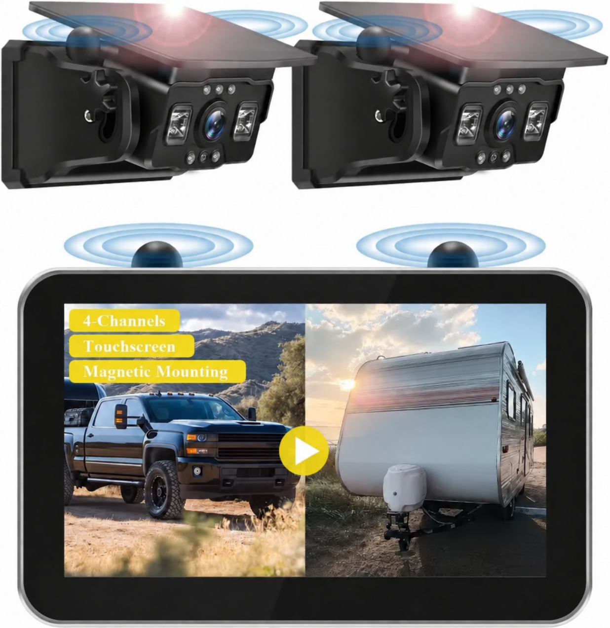 VK7Pro 2 Magnetic Solar Wireless Backup Camera