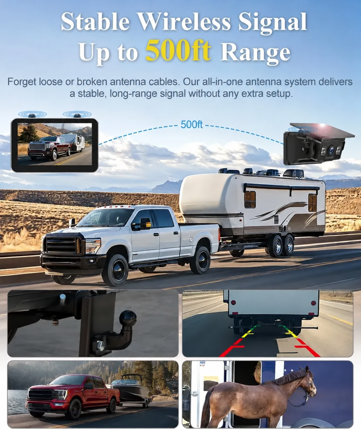 VK7Pro 2 Magnetic Solar Wireless Backup Camera