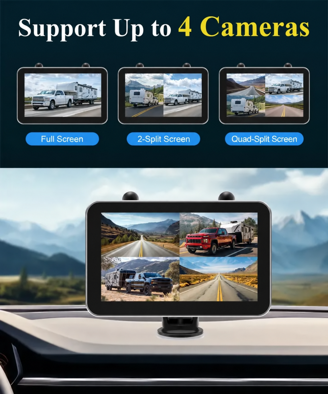 VK7Pro 2 Magnetic Solar Wireless Backup Camera
