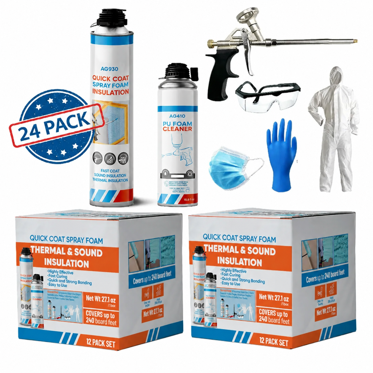 Spray Foam Insulation Kit (Thermal & Sound Insulation)