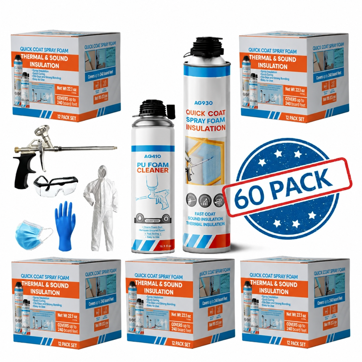Spray Foam Insulation Kit (Thermal & Sound Insulation)