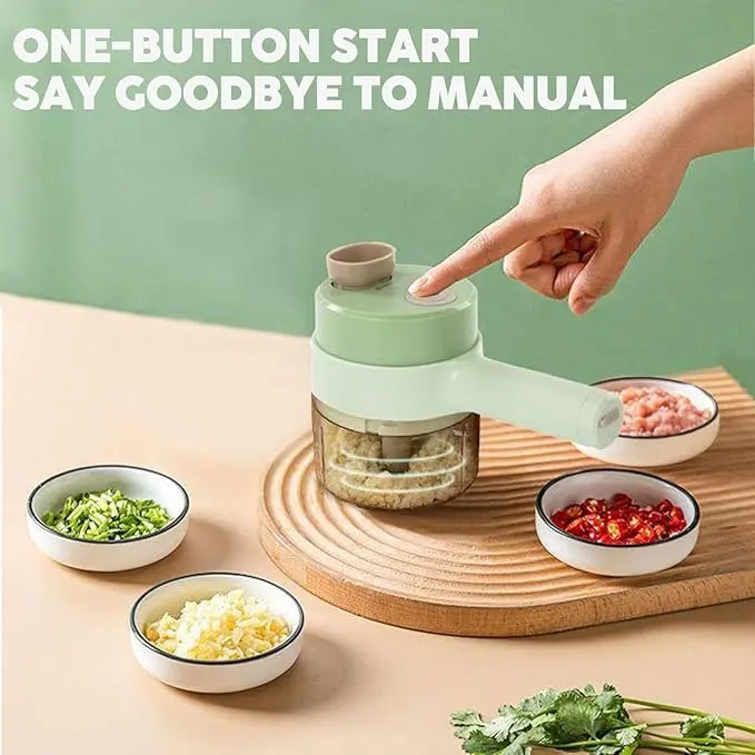 4 in 1 Portable Electric Vegetable Cutter Set
