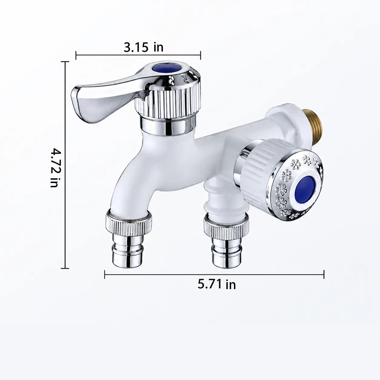 Dual Outlet Washing Machine Plastic Faucet