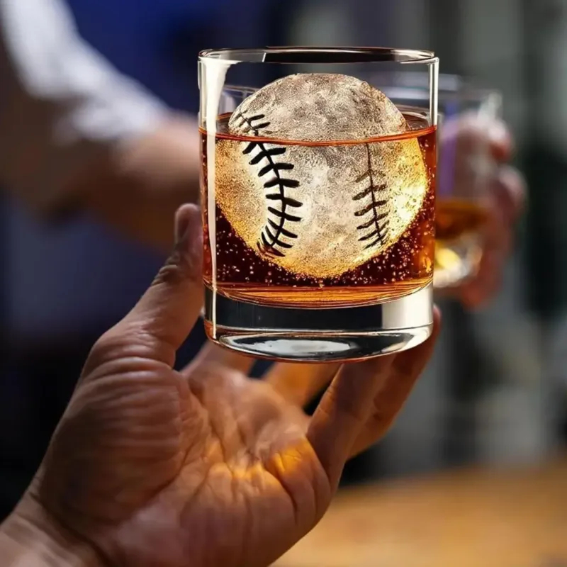Baseball Ice Ball Mold – Slow Melting Ice Maker for Whiskey & Cocktails